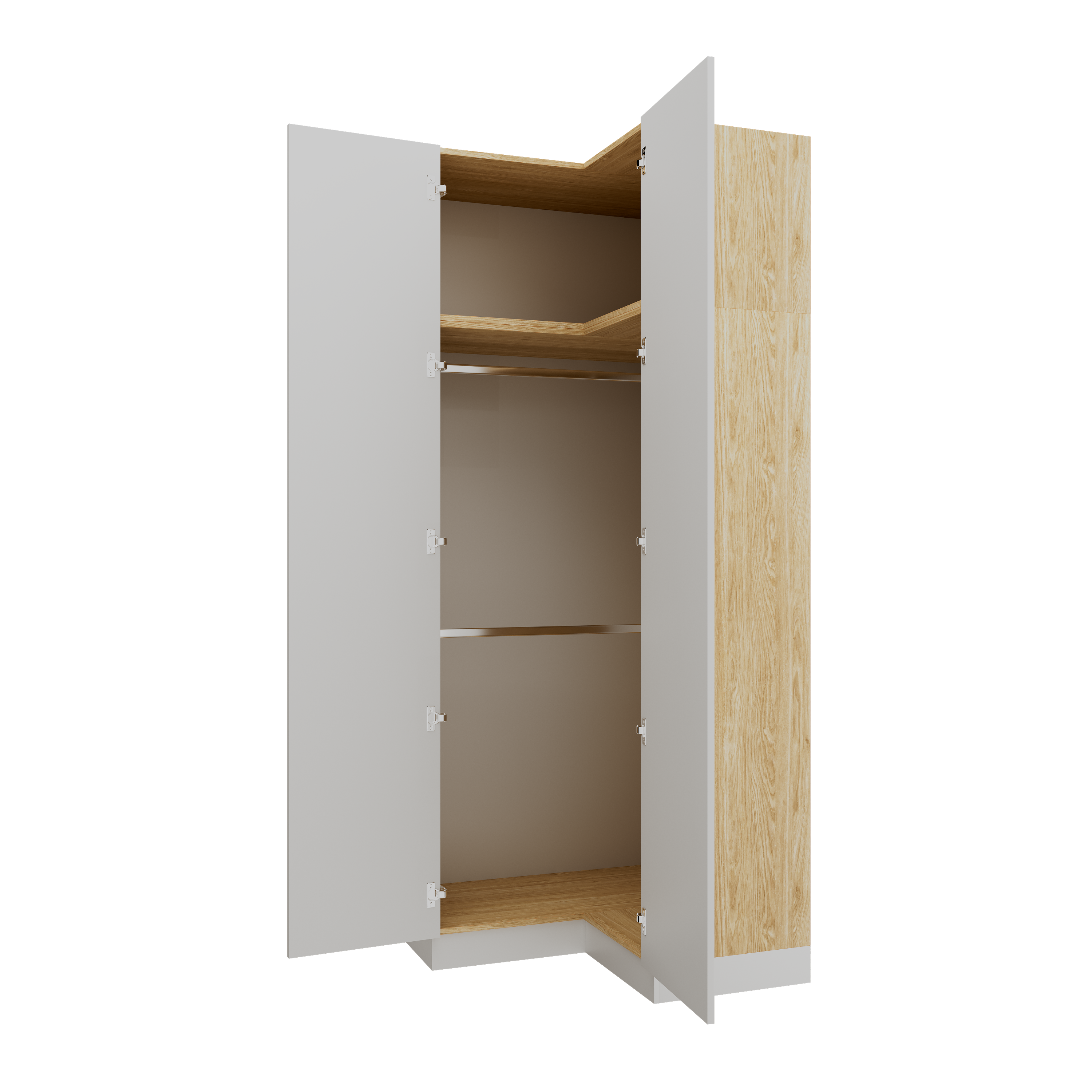 SLEEP VARIA Customizable Bedroom Build-in System – Oiled Oak / White Matt