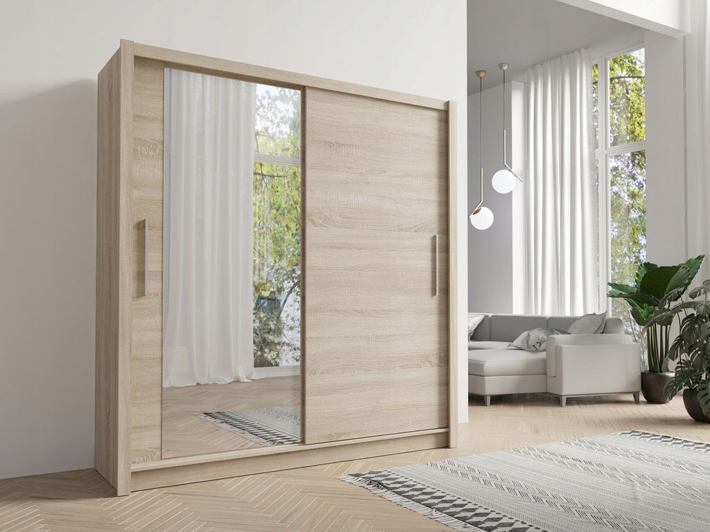 MO Baku 10 - Schwebetürenschrank 205 cm - Sonoma Eiche