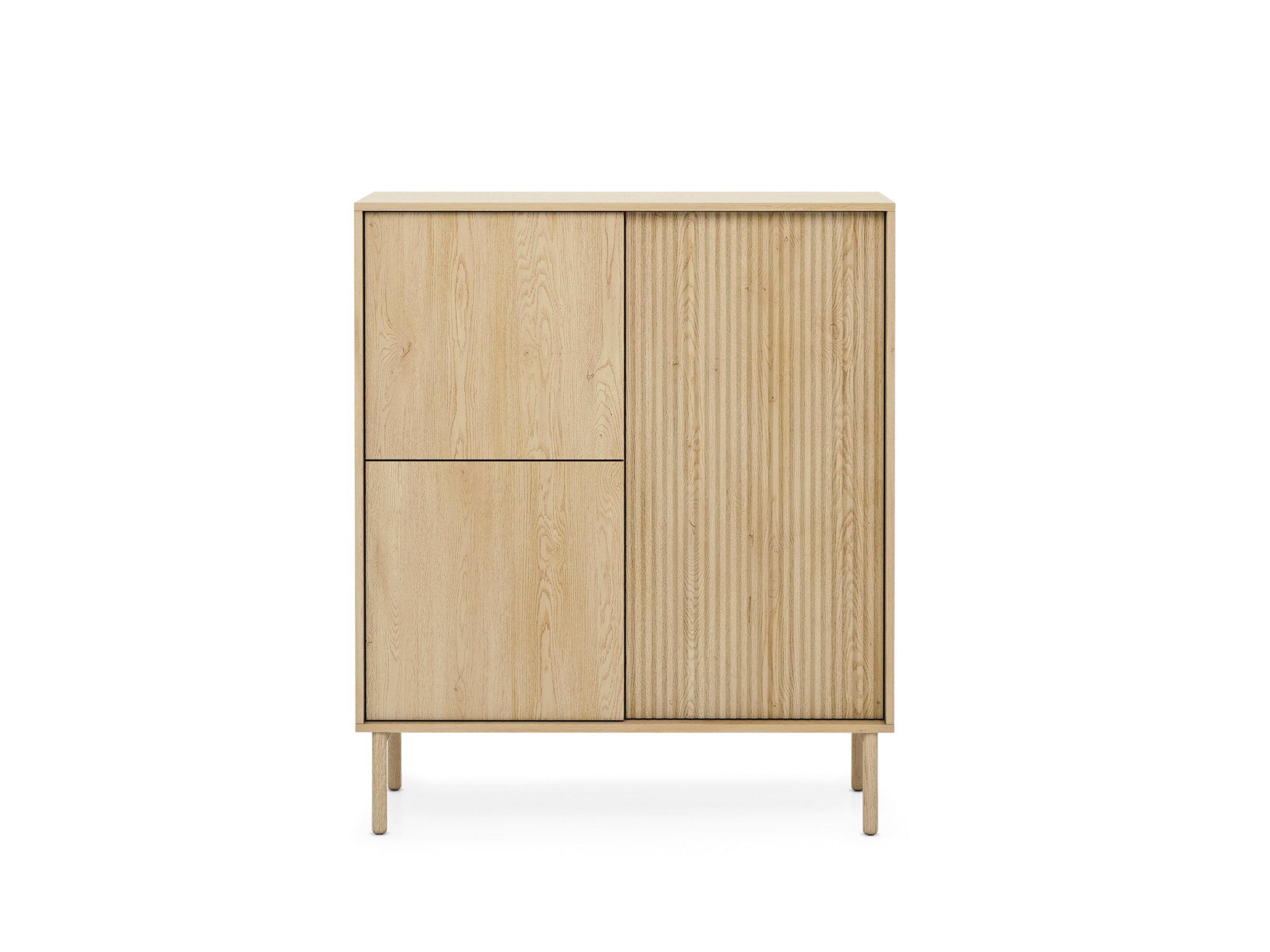 Lask Tavo – Hohes Sideboard 3 Türen (103,5 × 121,8 × 39,5 cm)