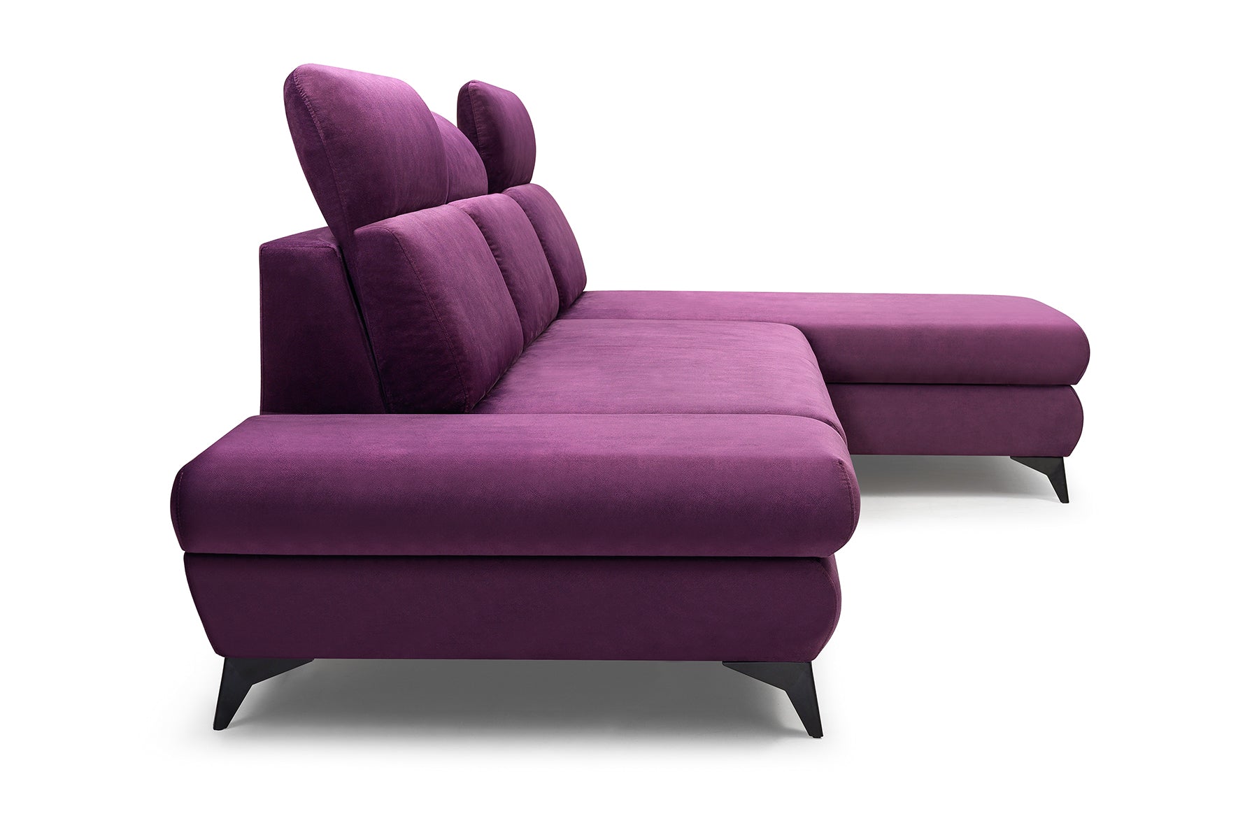 Lask TITAN Ecksofa mit Holzablage und verstellbaren Kopfstützen – 280 x 166 cm – Links- oder Rechtskonfiguration