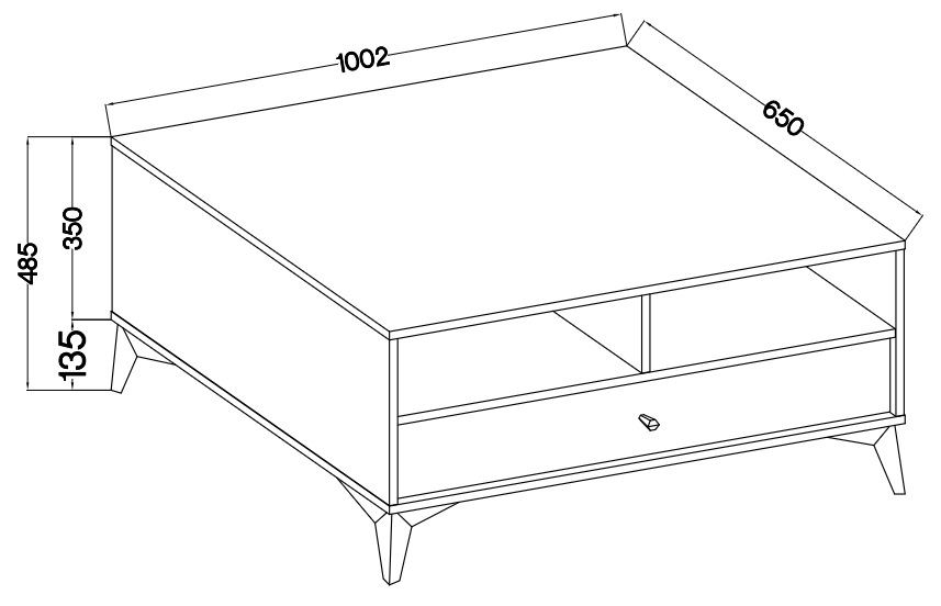 LE Tokyo Coffee Table 201 - Black Graphite