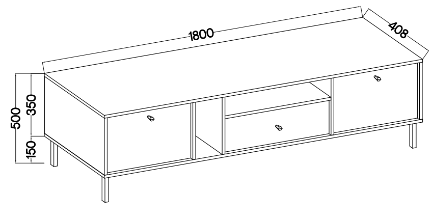 LE Tokyo 313 Sand Eucalyptus TV Stand