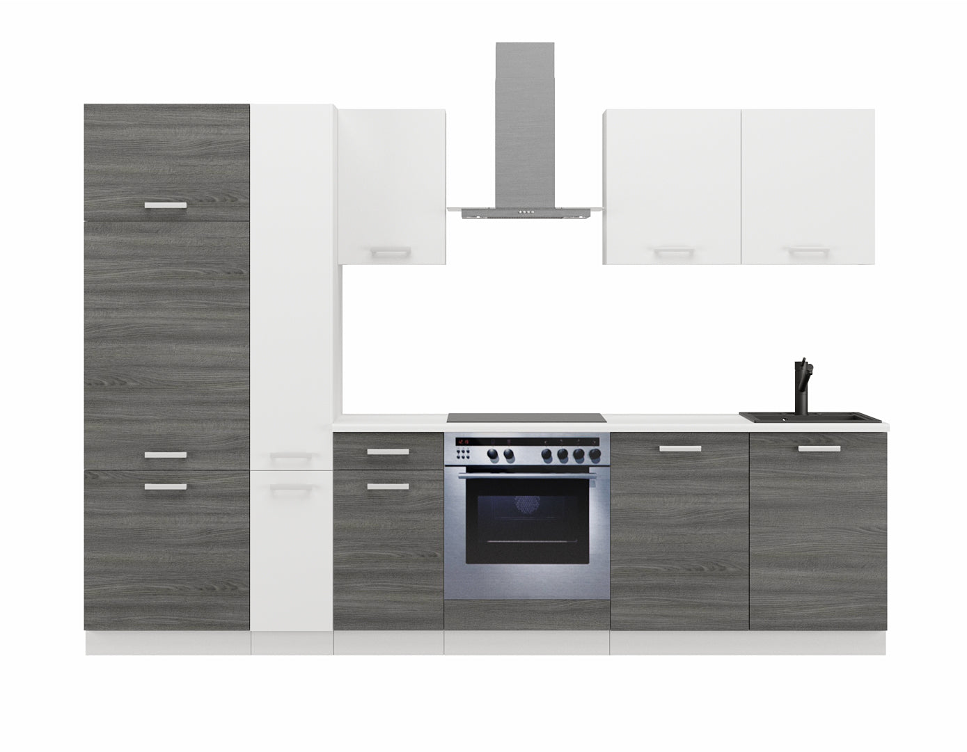 LE Toni 290 cm Küchenset – Ribbeck-Eiche