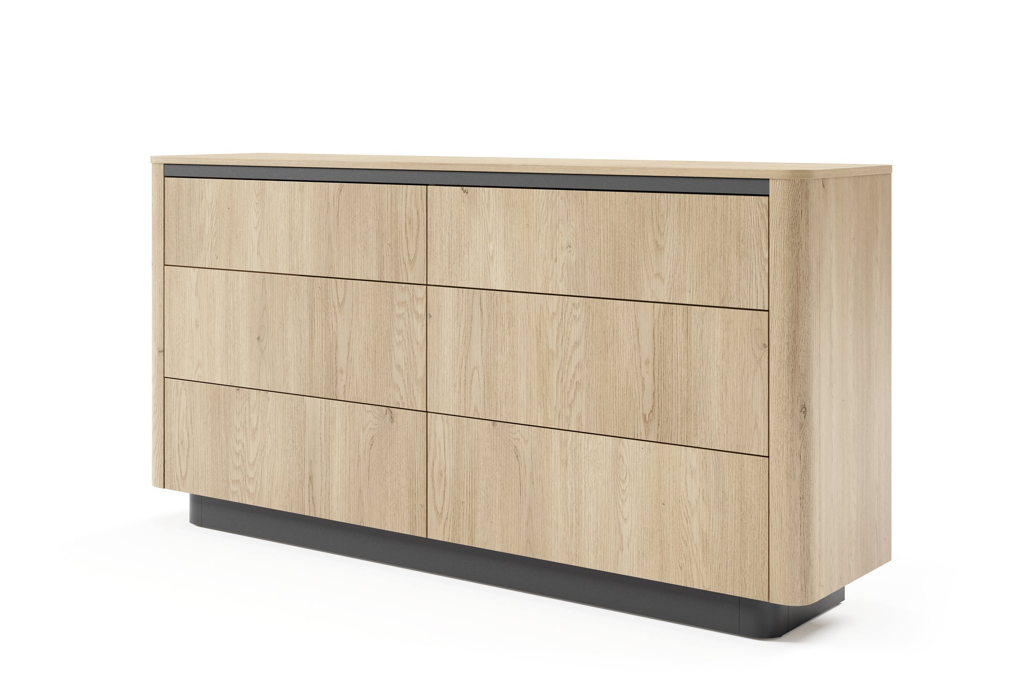 Lask Torro – Sideboard 163 cm mit 6 Schubladen (163,2 × 82,9 × 38,1 cm)
