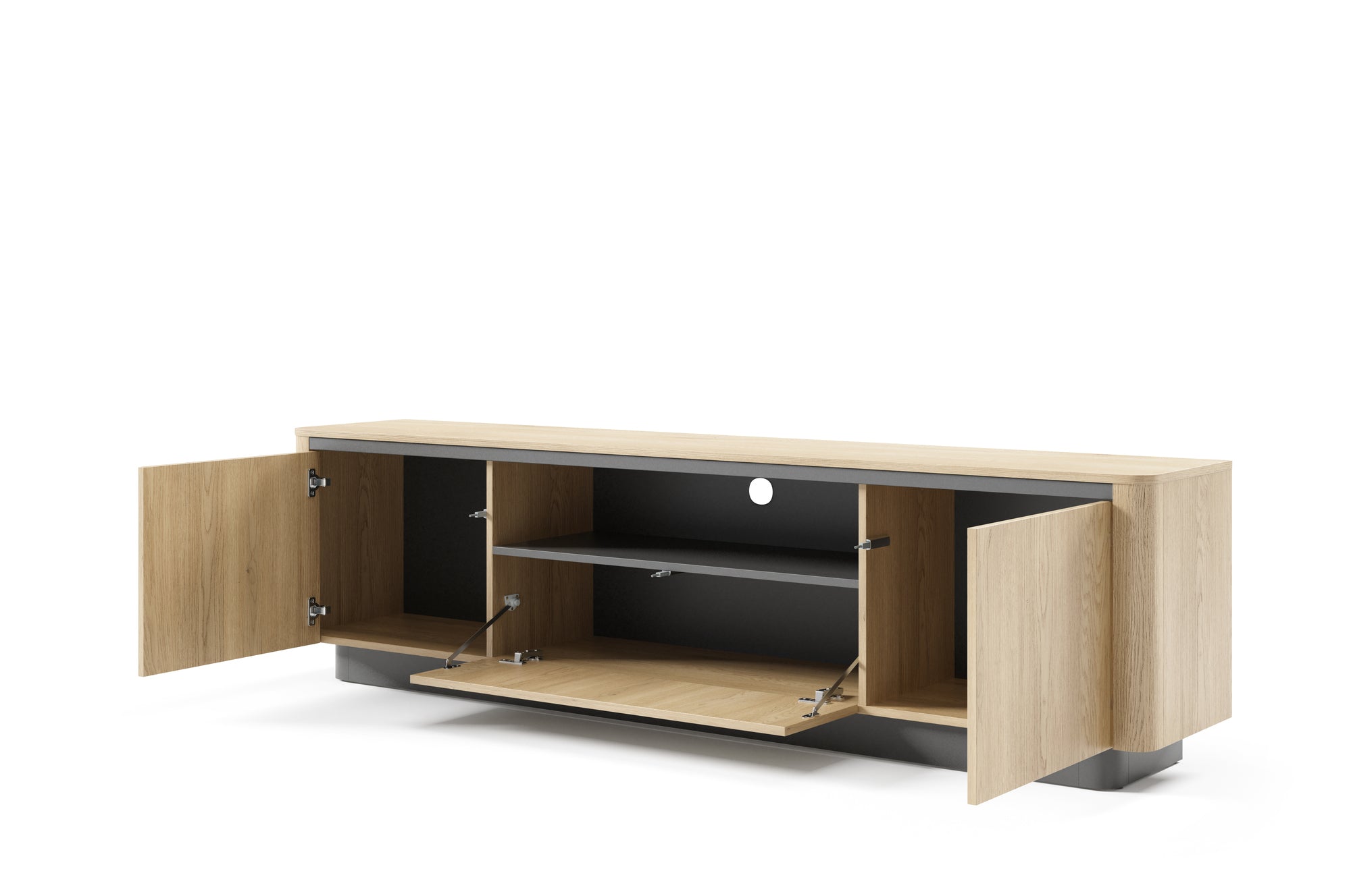 Lask Torro – TV-Schrank 200 cm mit 3 Türen (200 × 54,9 × 38,1 cm)