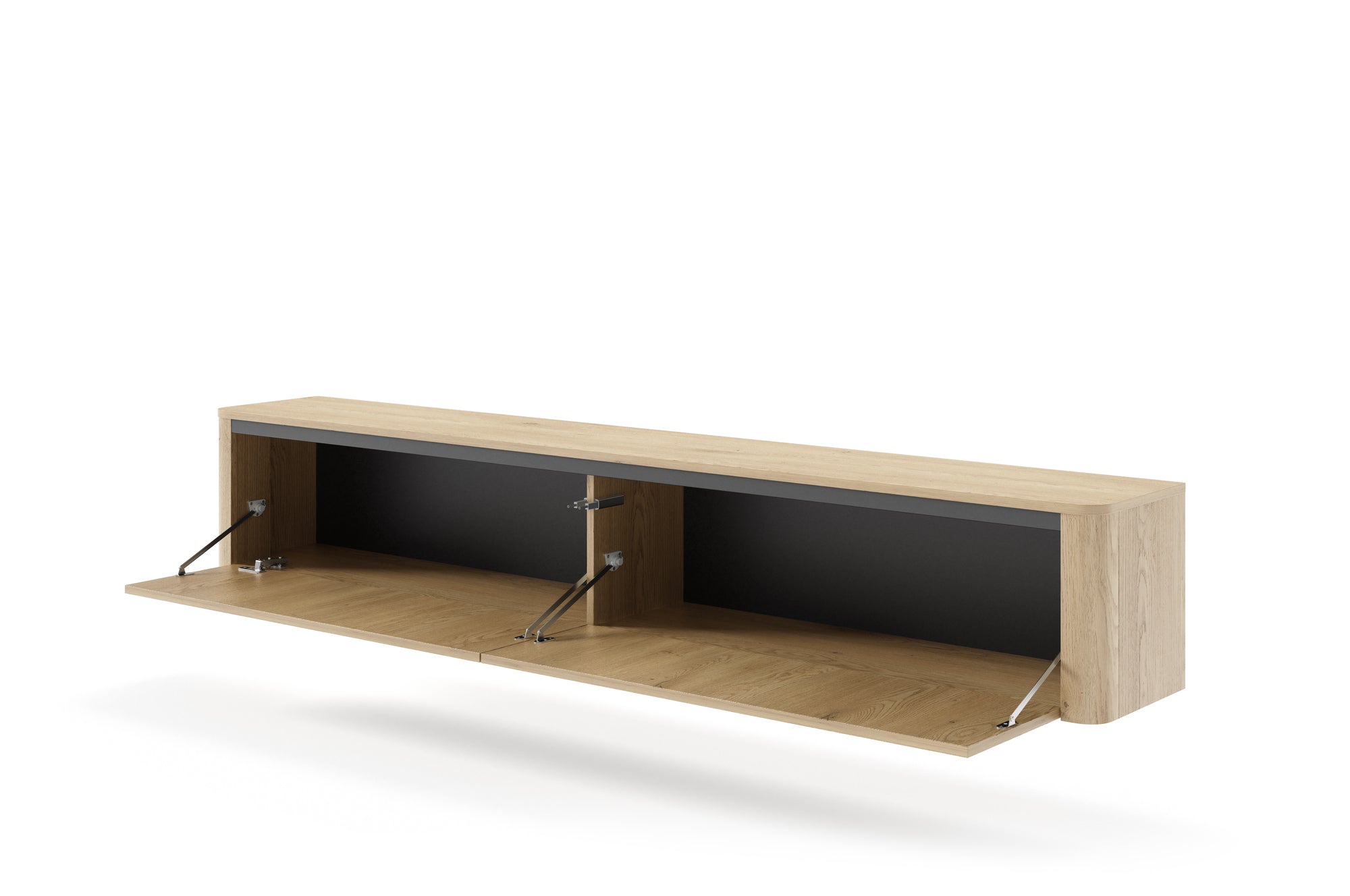 Lask Torro – TV-Wandschrank 200 cm mit 2 Türen (200 × 32,8 × 31,7 cm)
