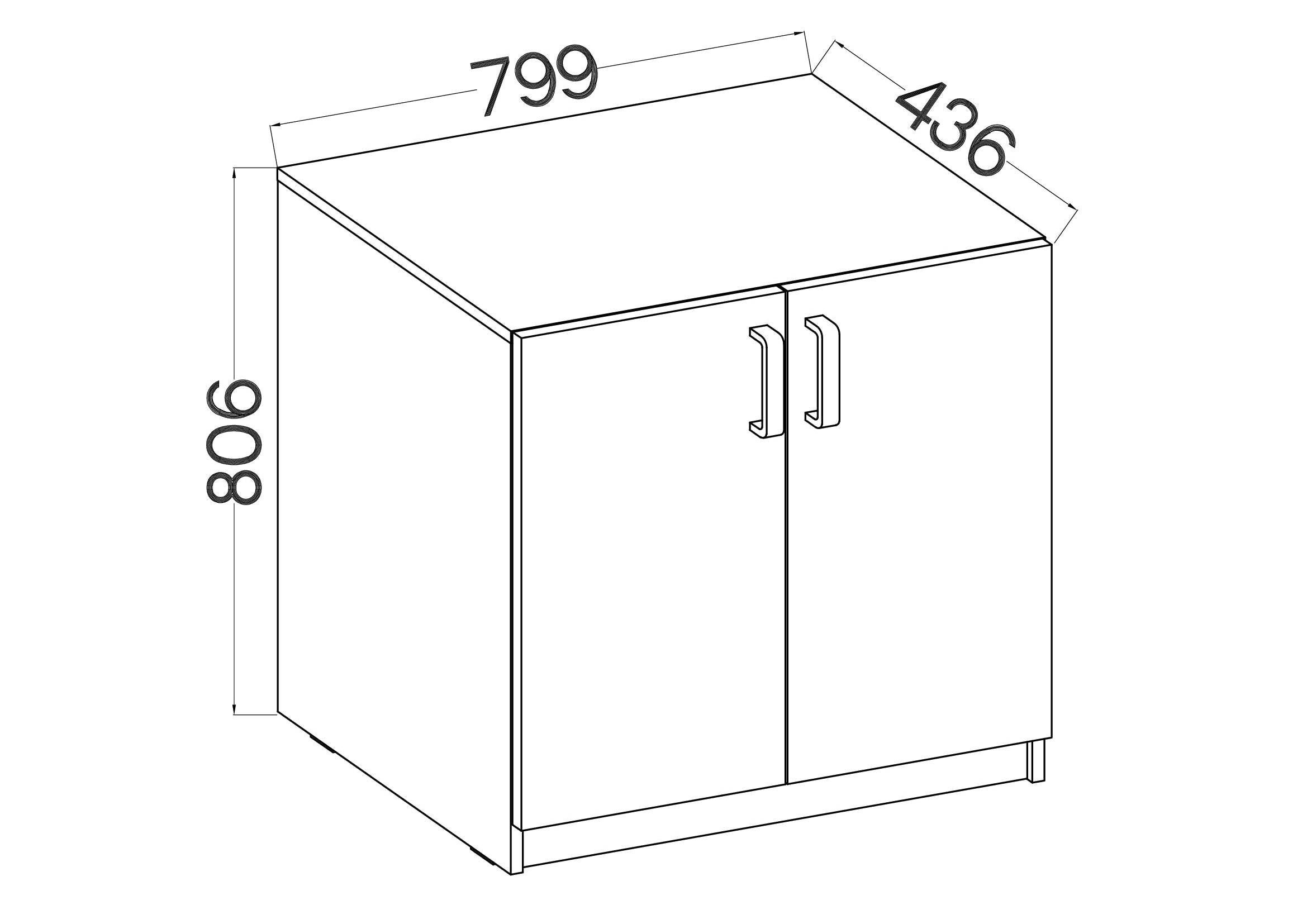 LE Malta 102 2F Unterschrank in Hellgrau und Artisan-Eiche