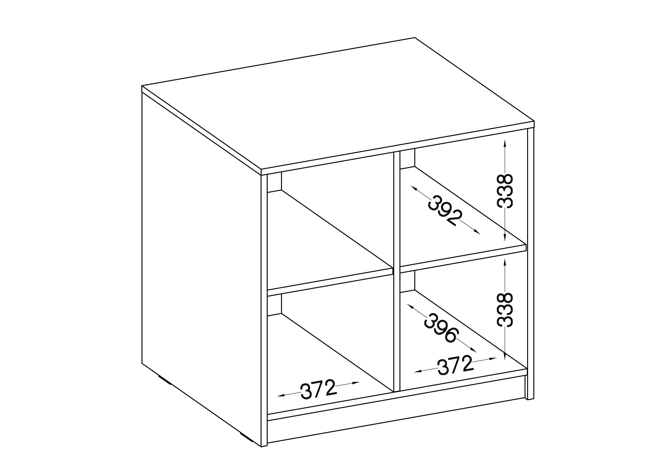 LE Malta 102 2F Unterschrank in Hellgrau und Artisan-Eiche