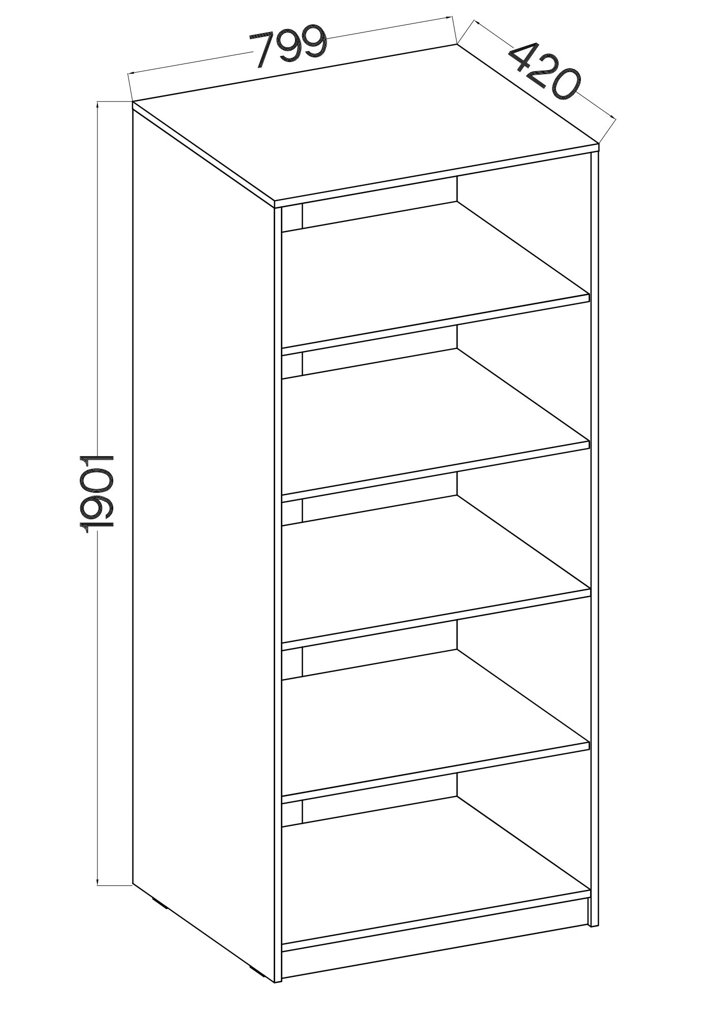 LE Malta 110 Unteres Bücherregal aus Artisan-Eiche