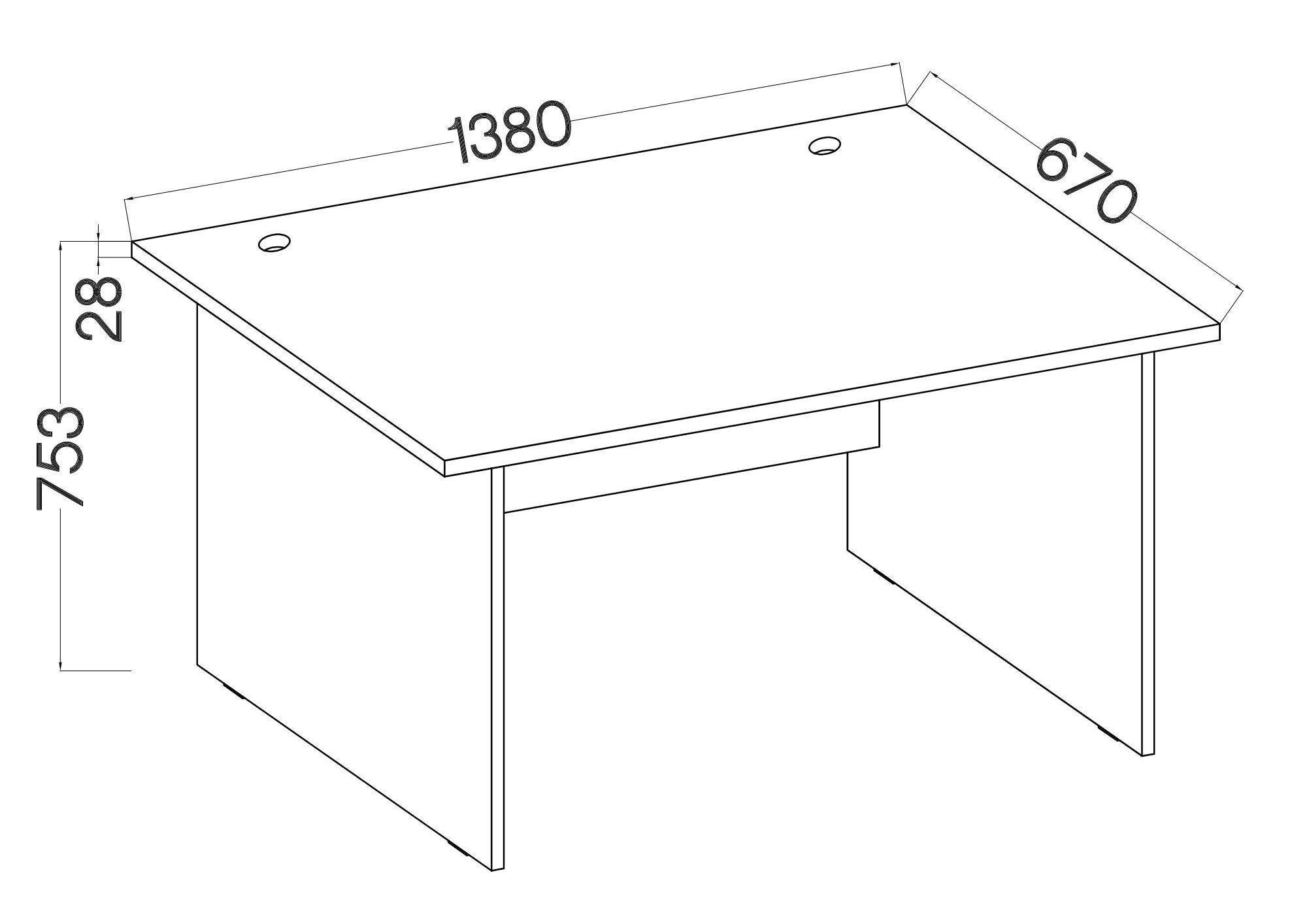 LE Malta 170 Desk in Artisan Oak