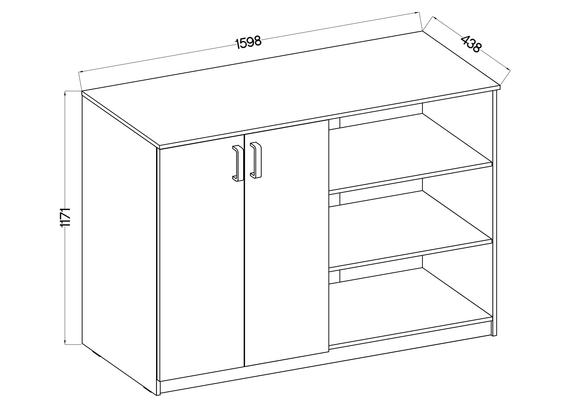 LE Malta 850 2F Sideboard in Artisan-Eiche &amp; Hellgrau