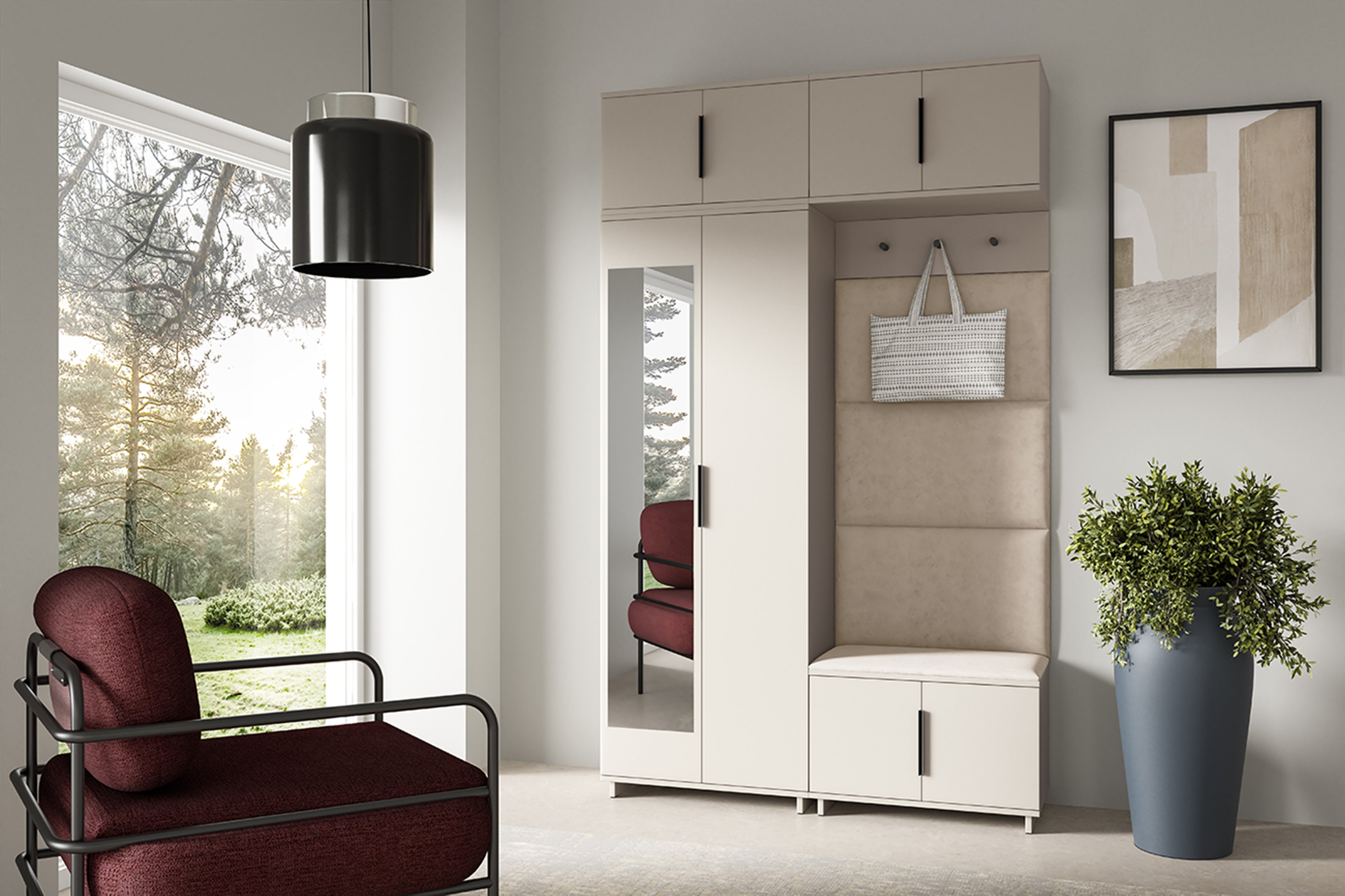 PK Bianco 1 Flurgarderoben-Set - Hellbeige
