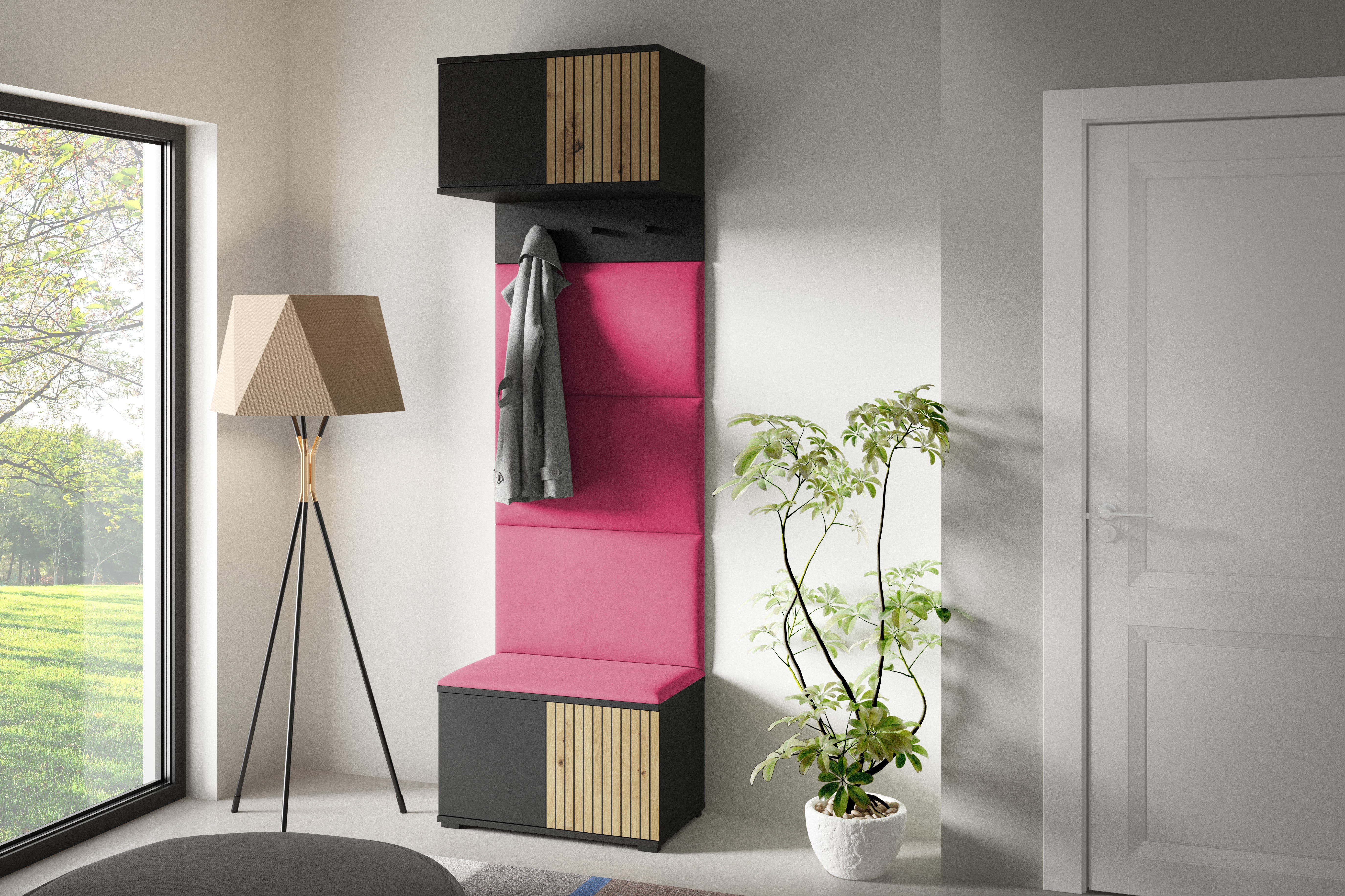 PK Ross 5 Hallway Set –  Upholstered Panels in Various Colours
