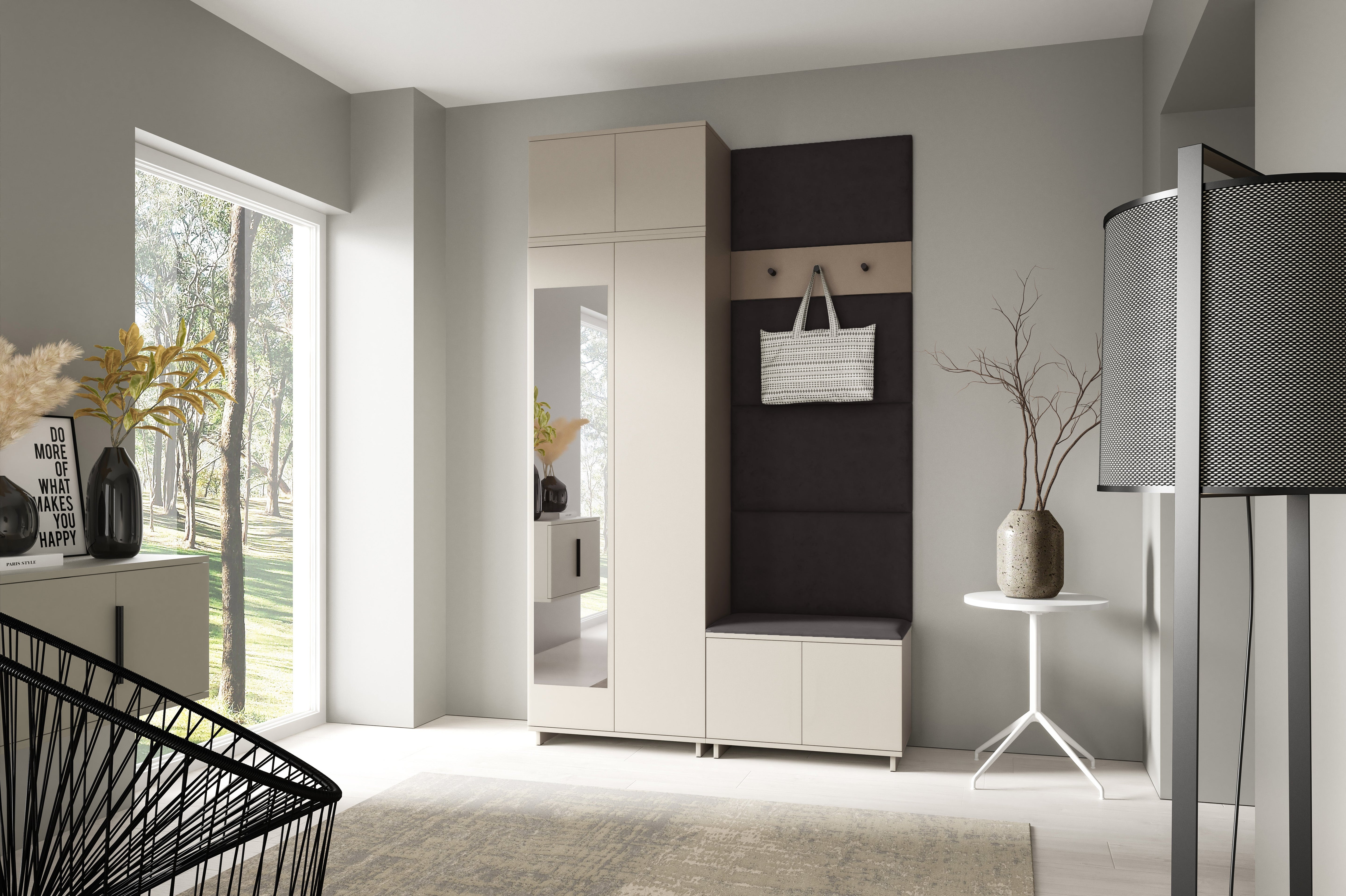 PK Bianco 4 Hallway Wardrobe Set - Graphite