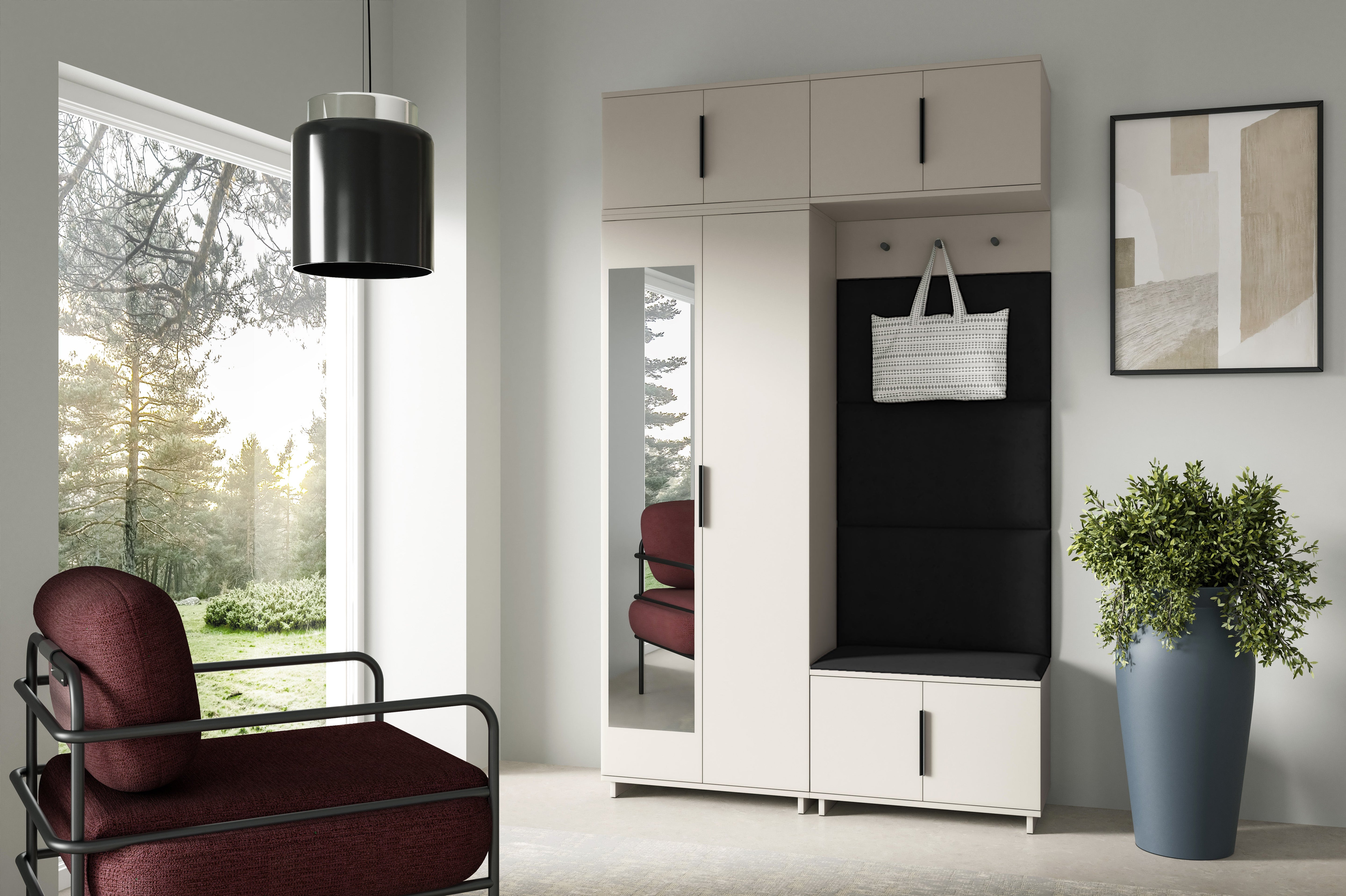 PK Bianco 1 Flurgarderoben-Set - Schwarz
