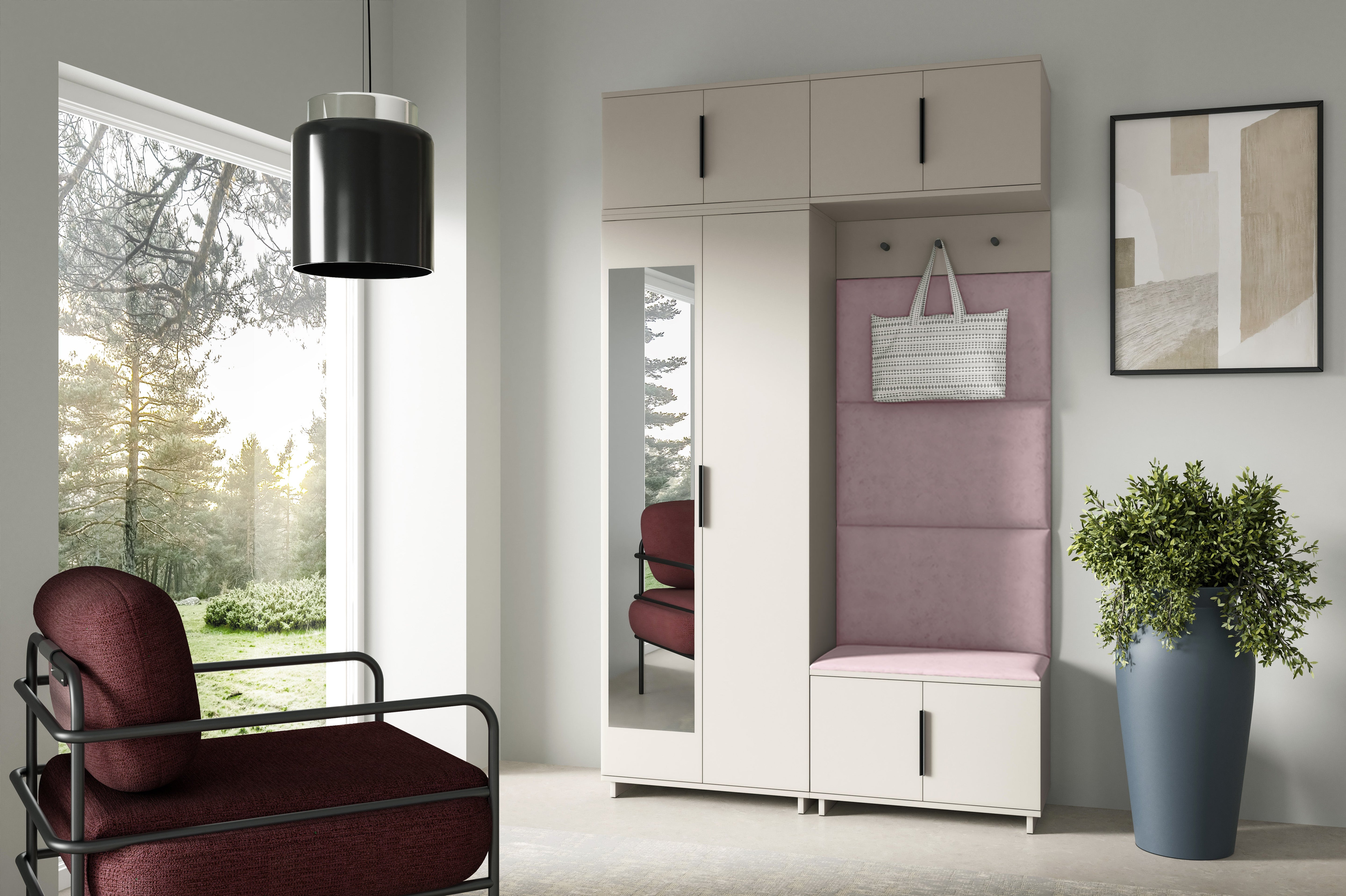 PK Bianco 1 Hallway Wardrobe Set - Flamingo