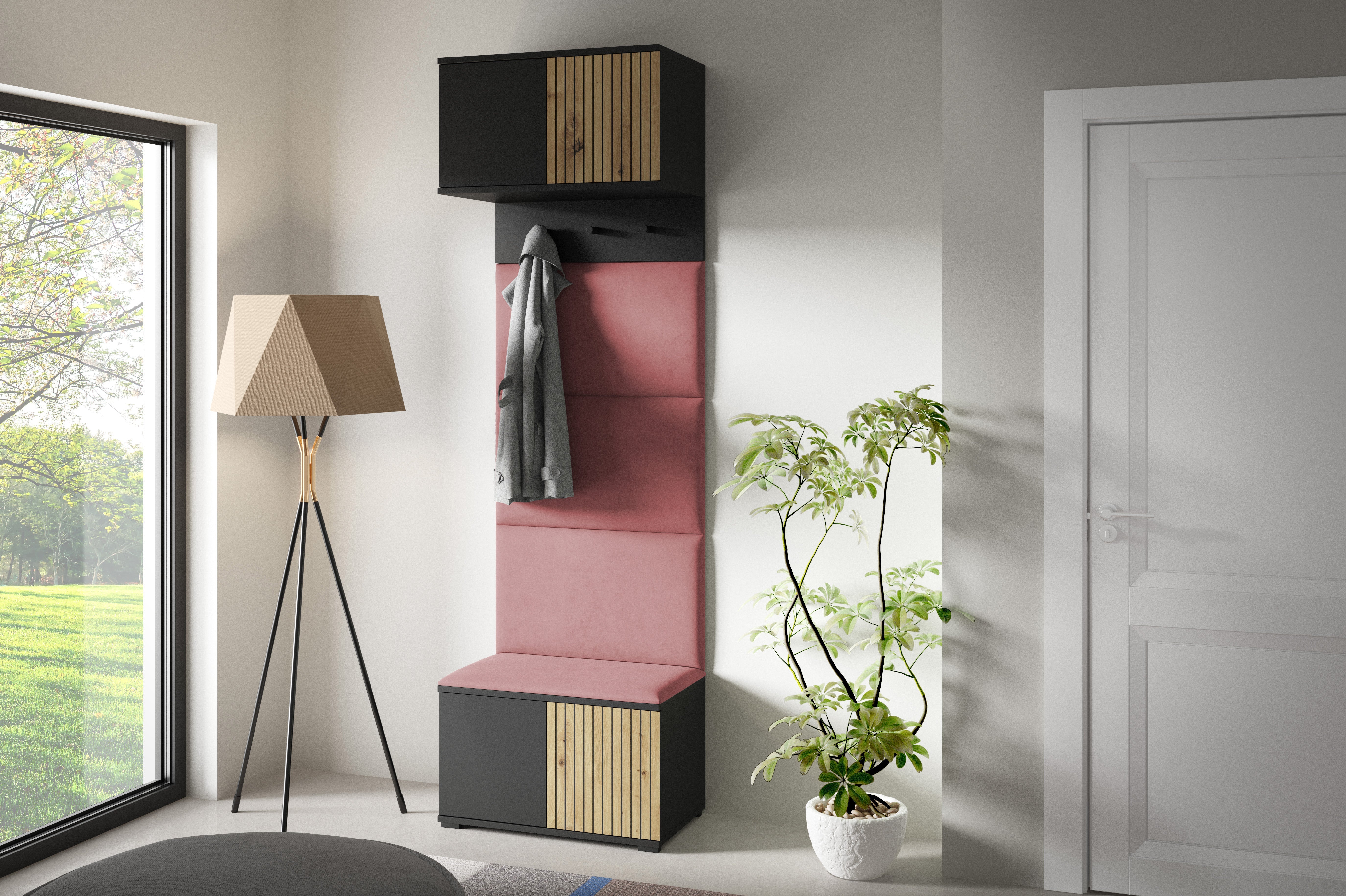 PK Ross 5 Hallway Set –  Upholstered Panels in Various Colours