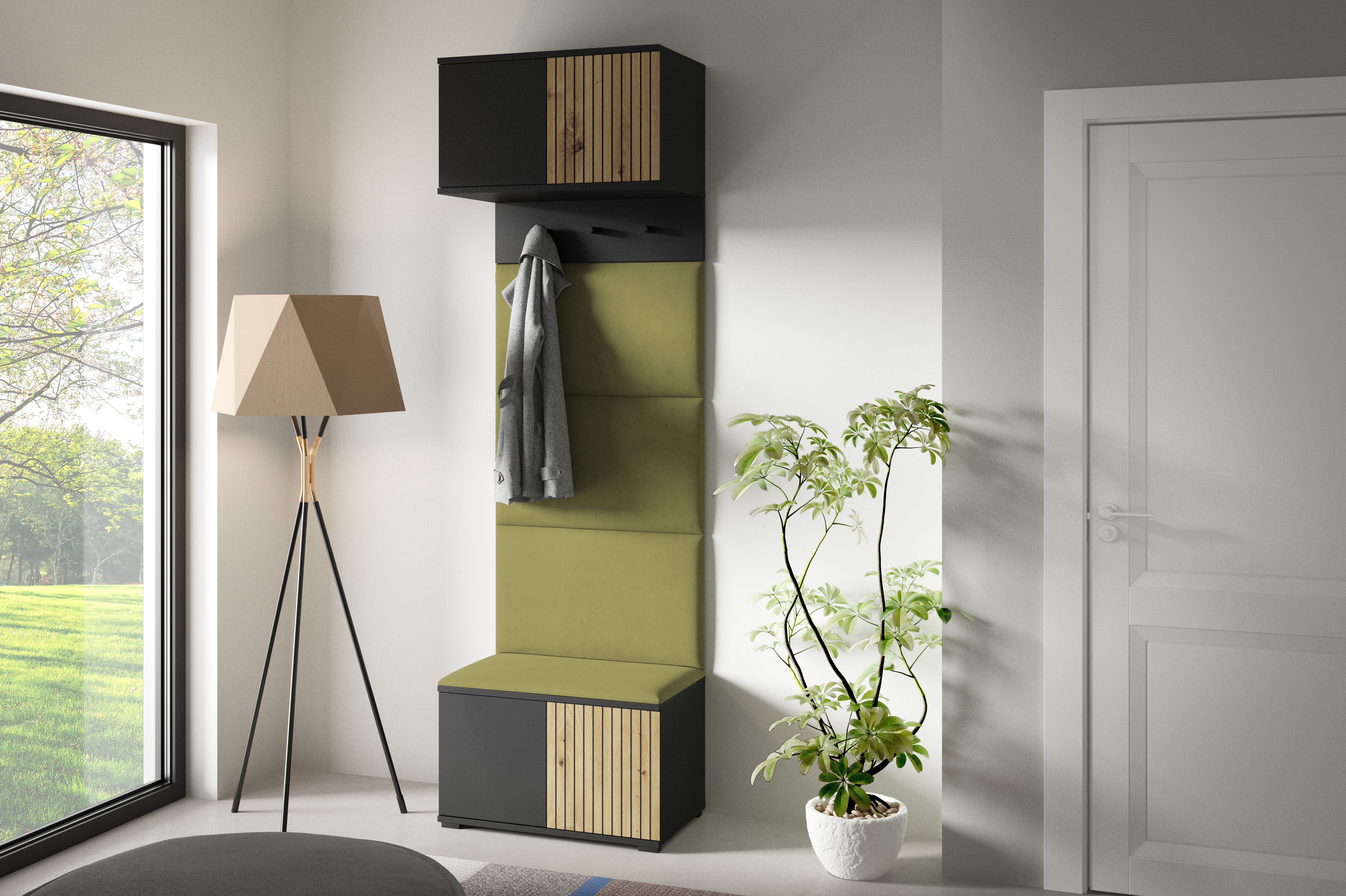 PK Ross 5 Hallway Set –  Upholstered Panels in Various Colours