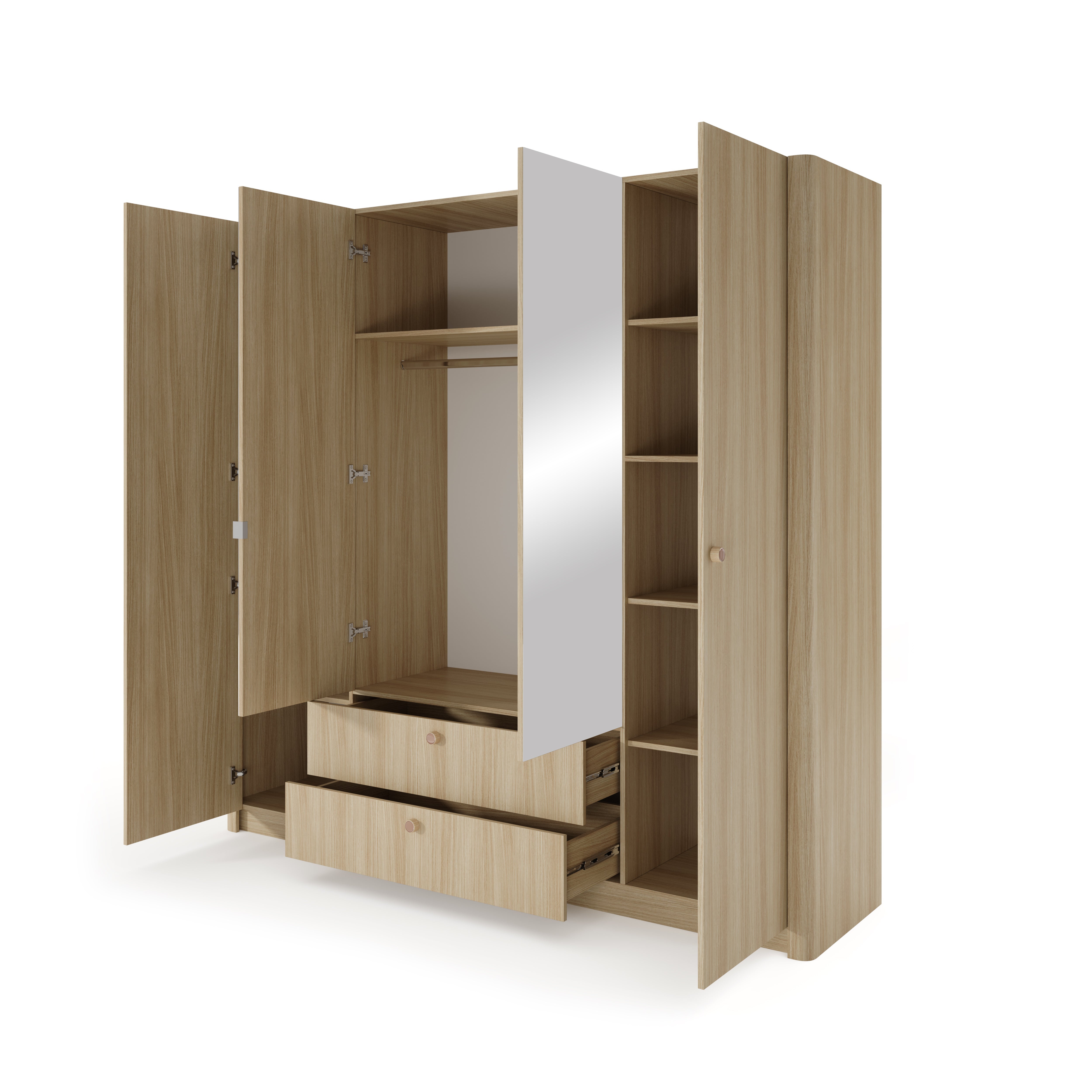 Lask Viki – 4-türiger Kleiderschrank