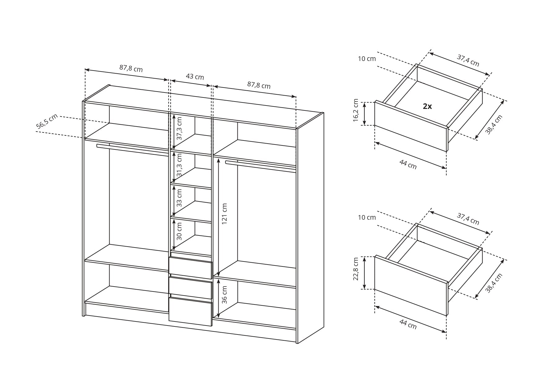 Lask Xelo – Kleiderschrank 4D