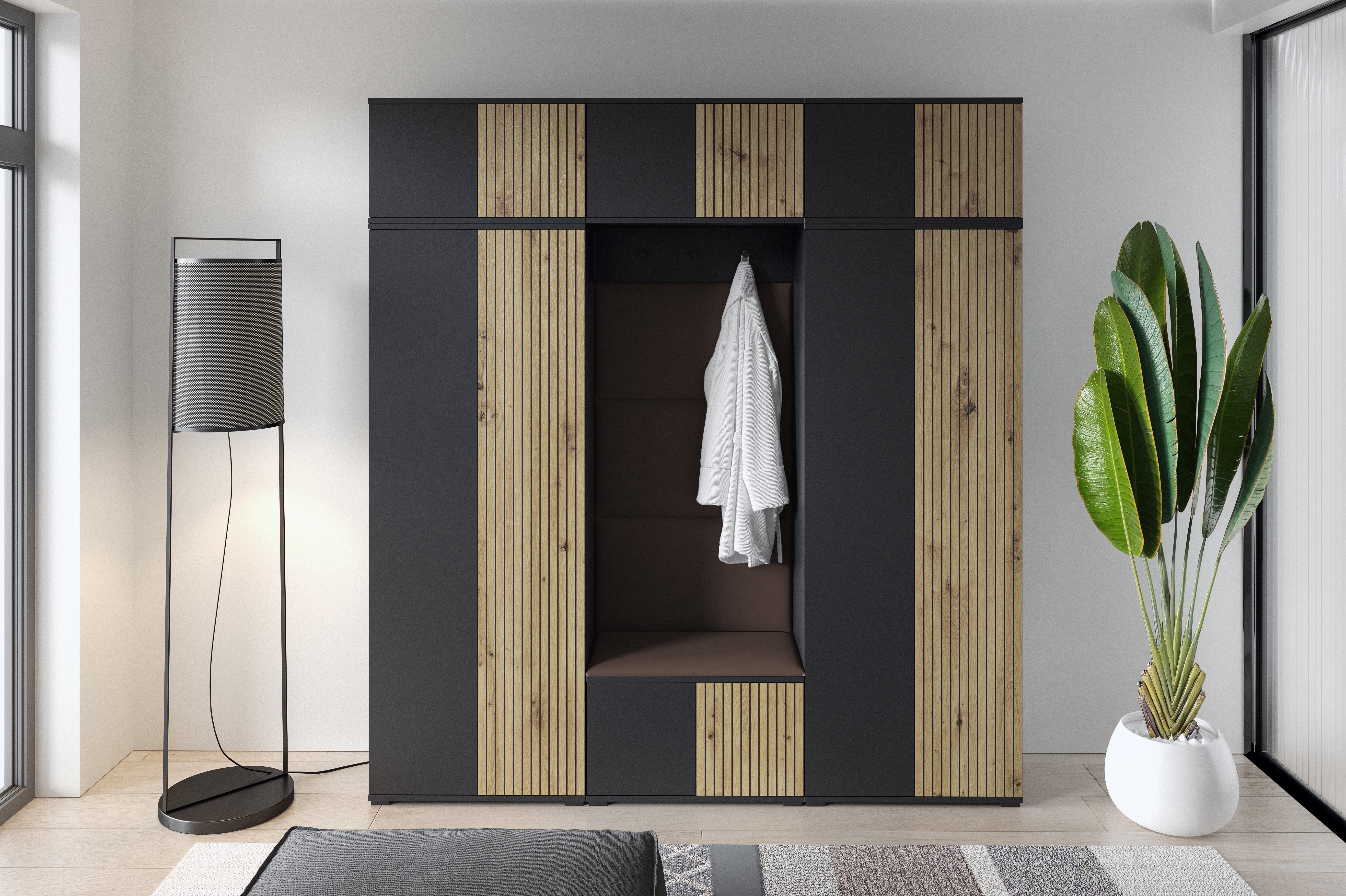 PK Ross 4 Hallway Set –  Upholstered Panels in Various Colours