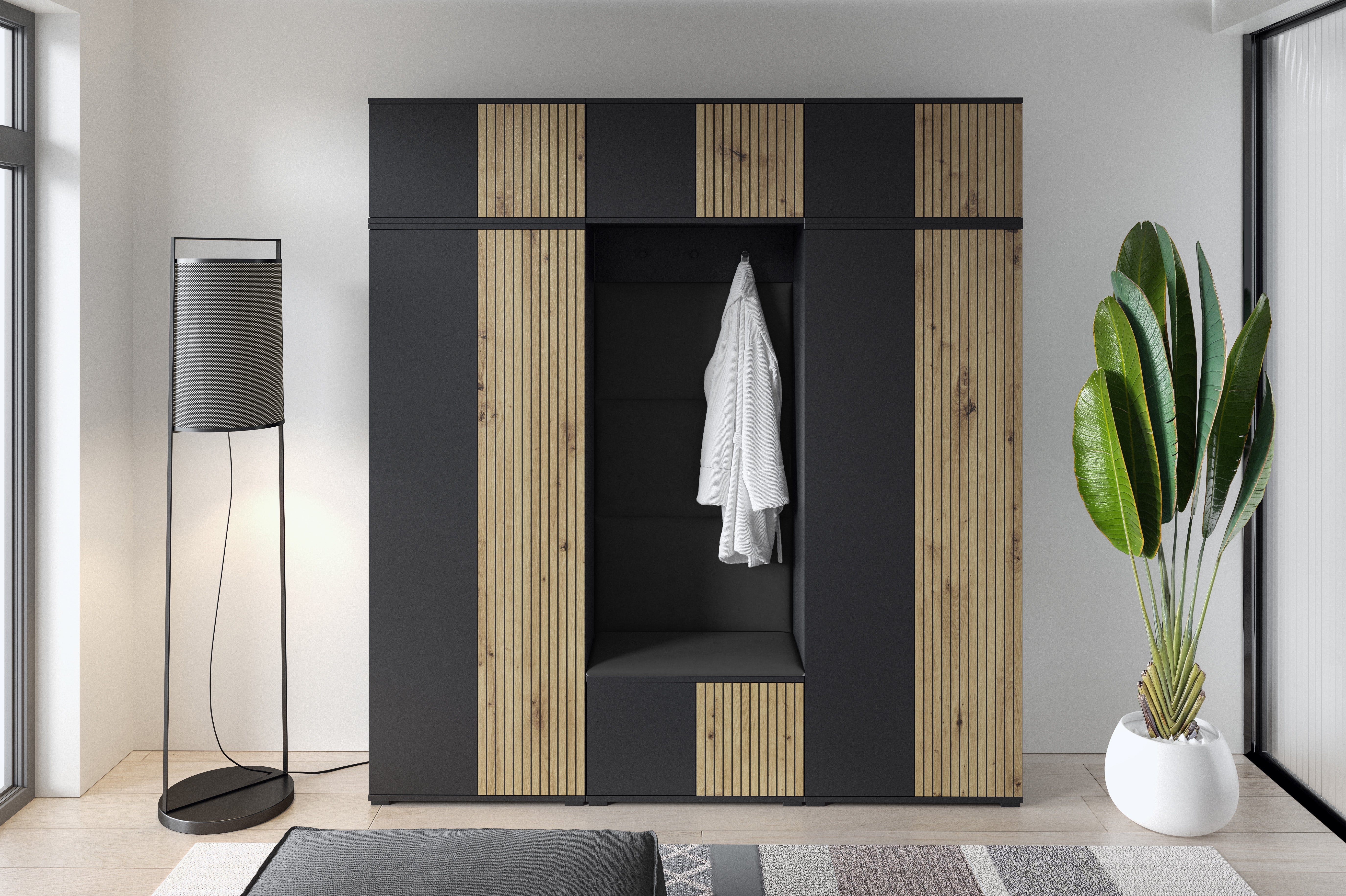 PK Ross 4 Hallway Set –  Upholstered Panels in Various Colours