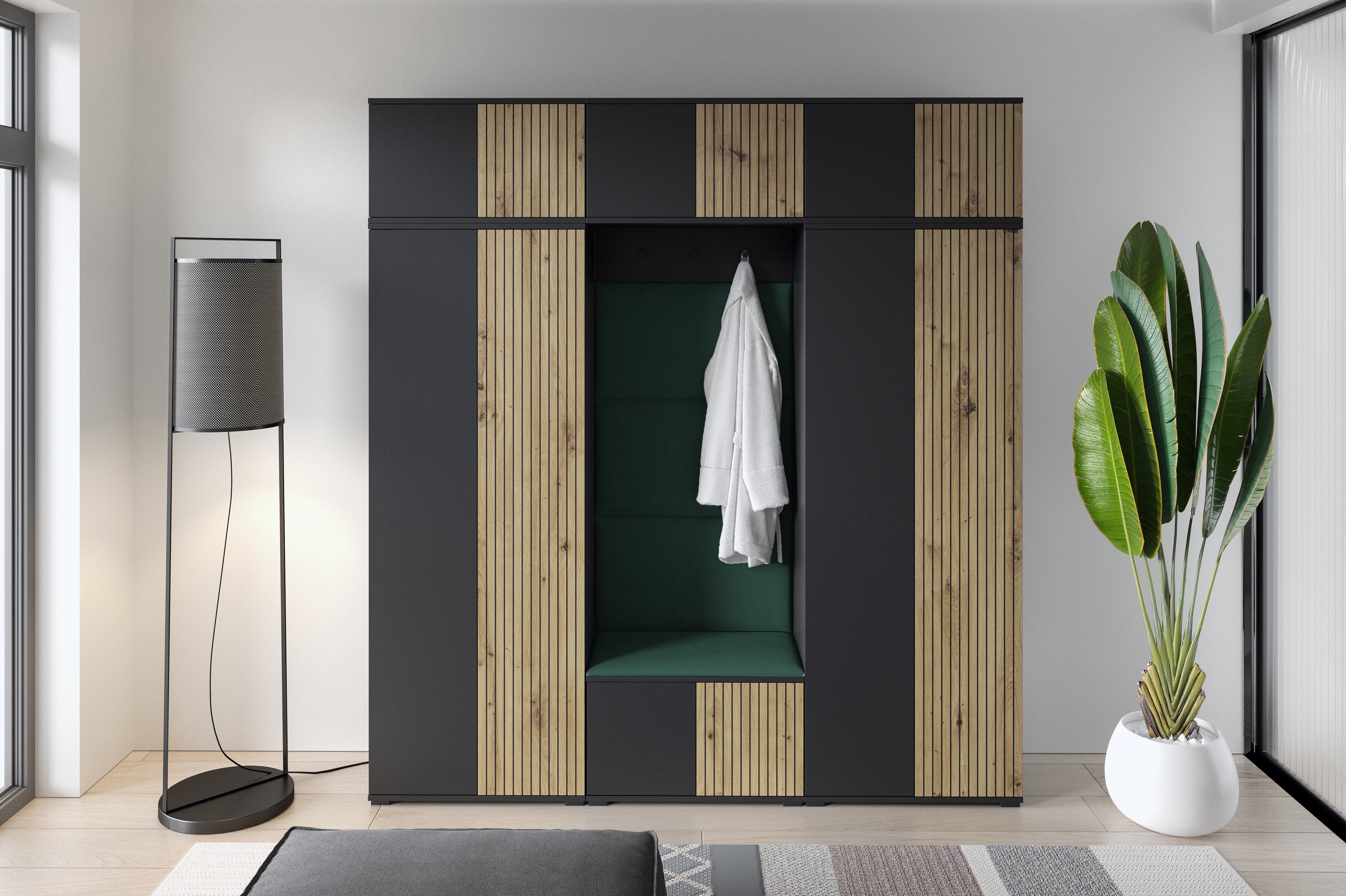 PK Ross 4 Hallway Set –  Upholstered Panels in Various Colours