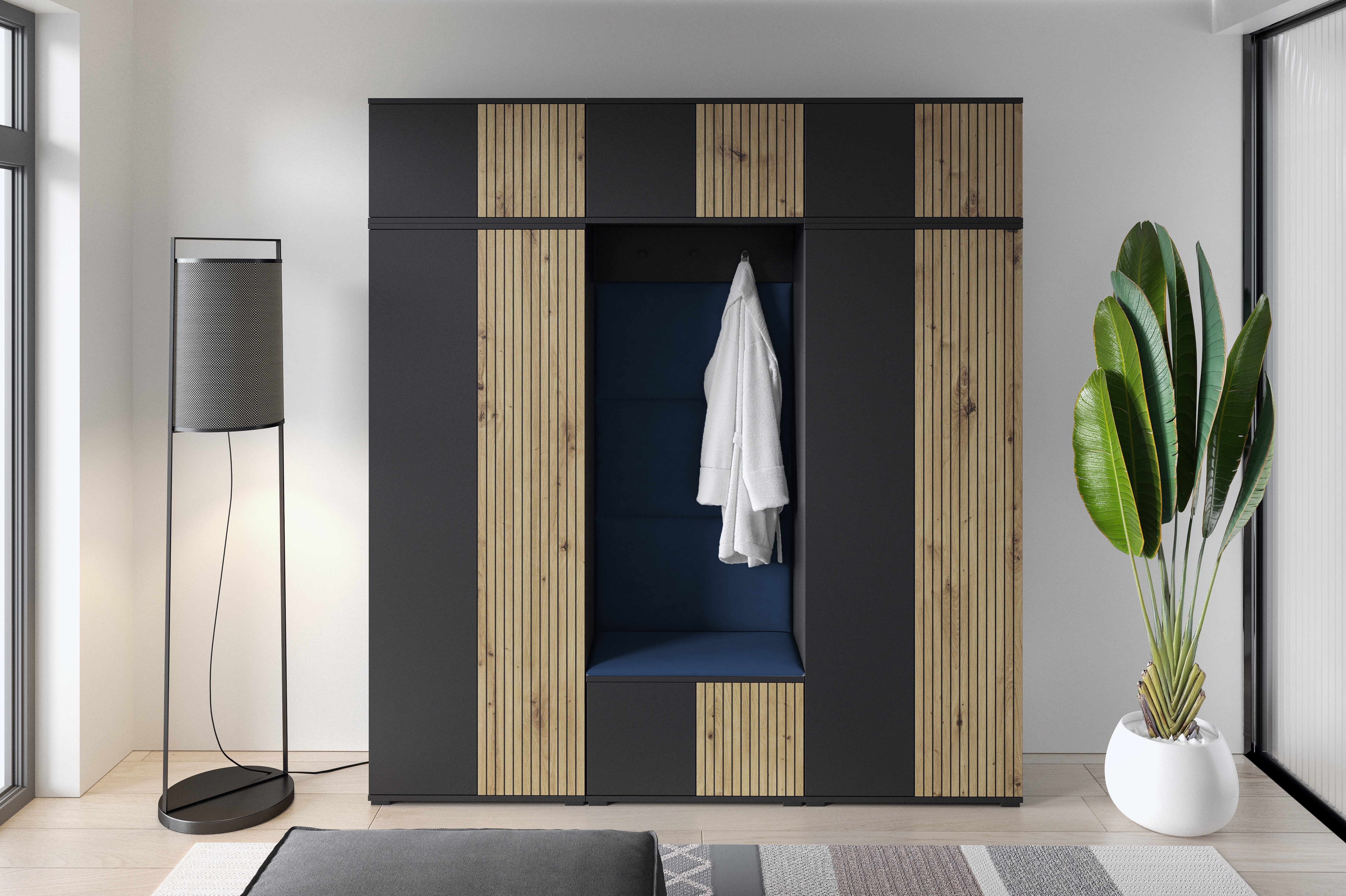 PK Ross 4 Hallway Set –  Upholstered Panels in Various Colours