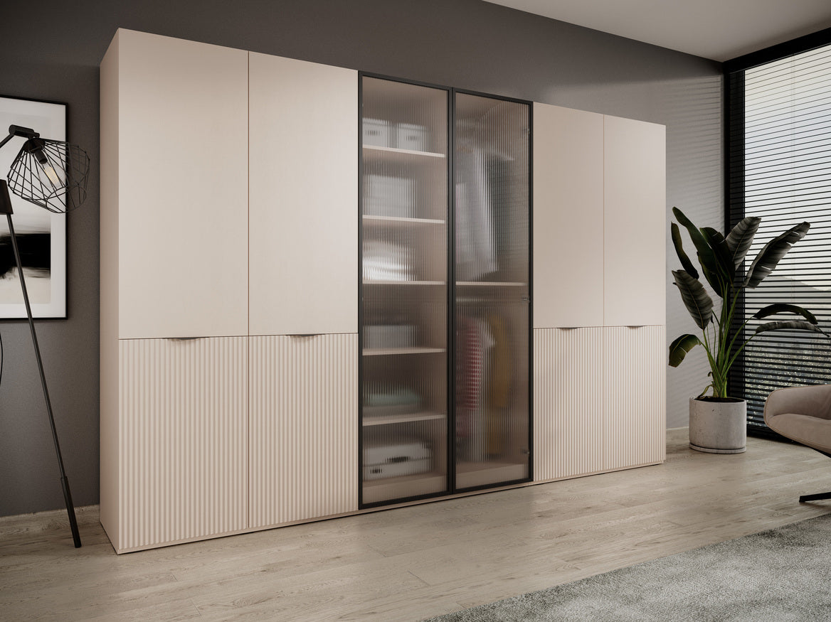 PI Sandbox Modularer Kleiderschrank mit 2 Türen – Flutes Beige