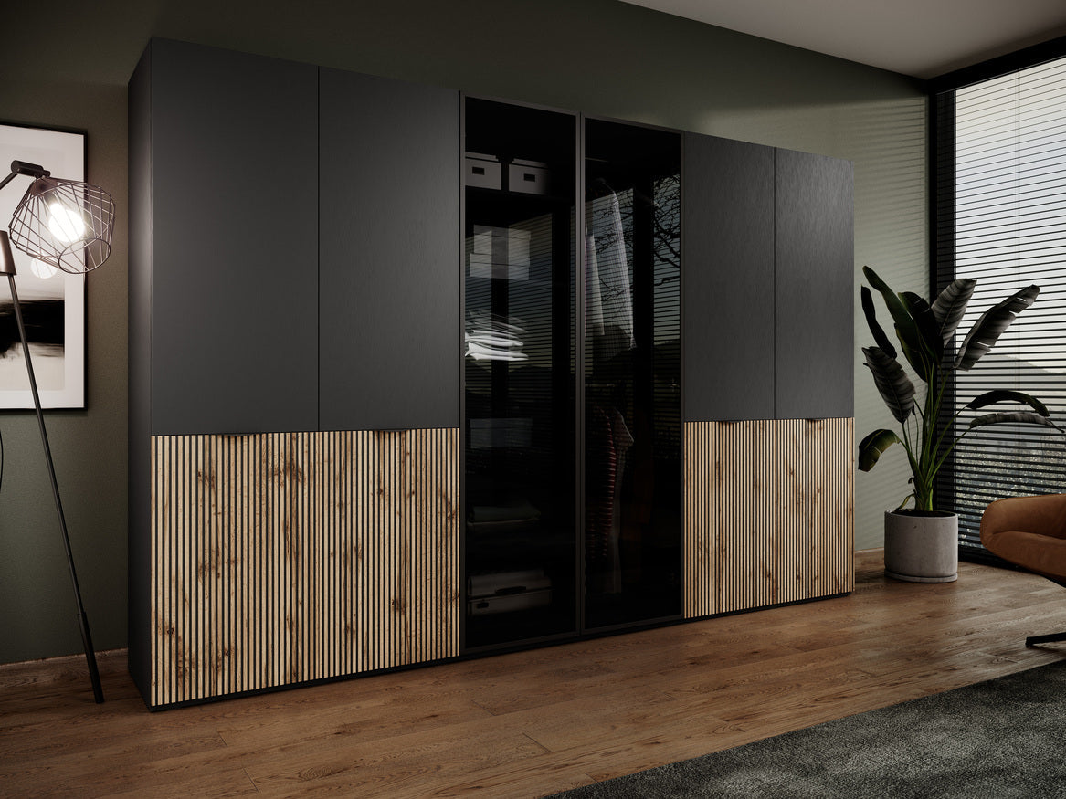 PI Sandbox Modularer Kleiderschrank mit 2 Türen – Antisol Schwarz