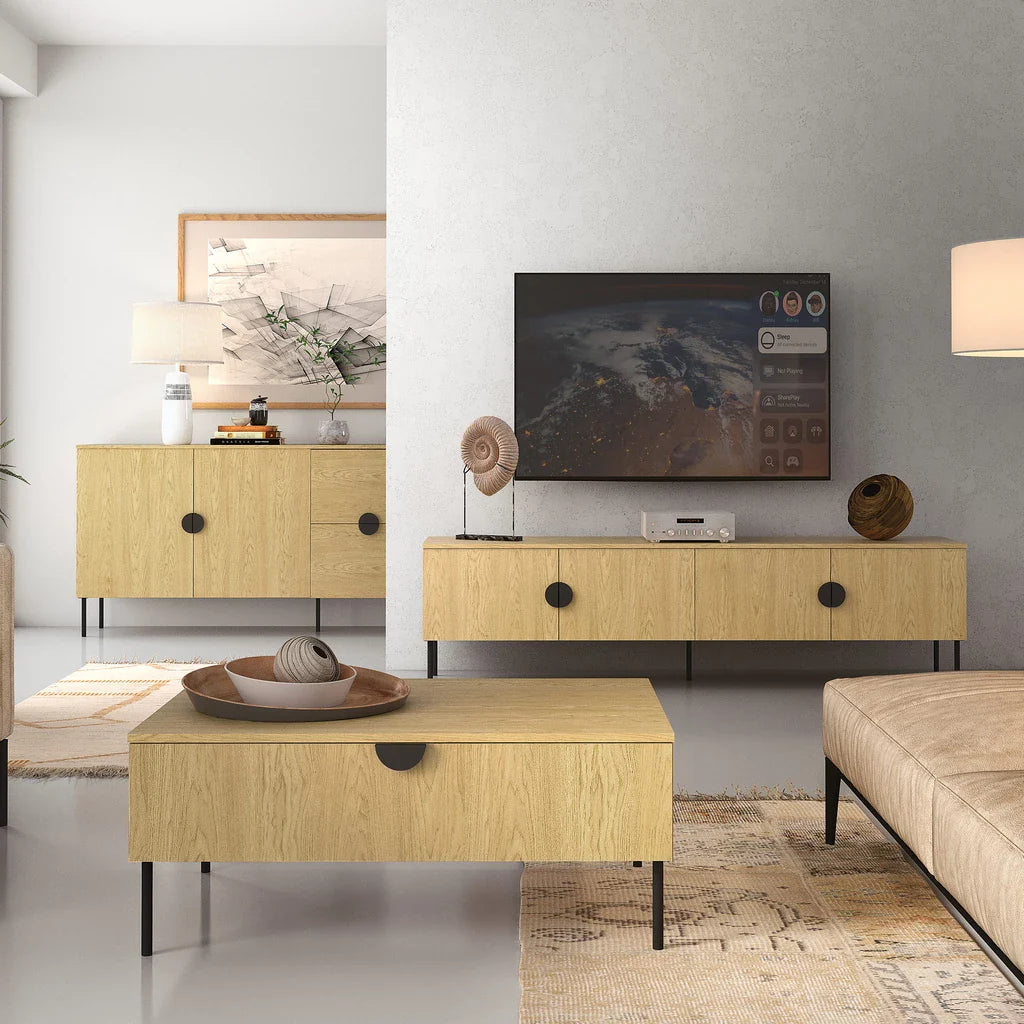 MO Mond Baltic Oak TV Stand 200 cm