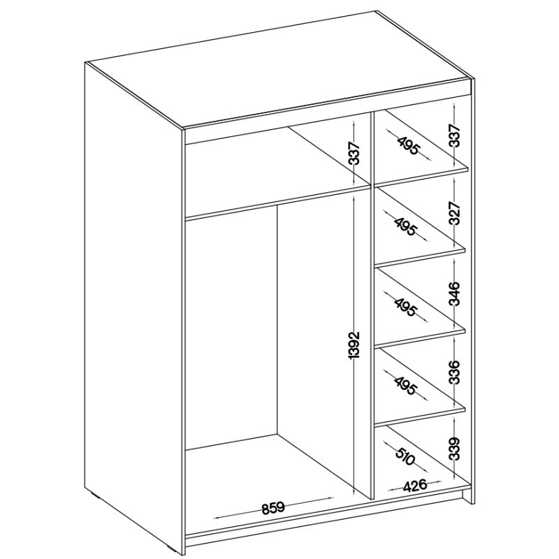 LE Elena 3D DL03 Wardrobe in Lefkas Oak