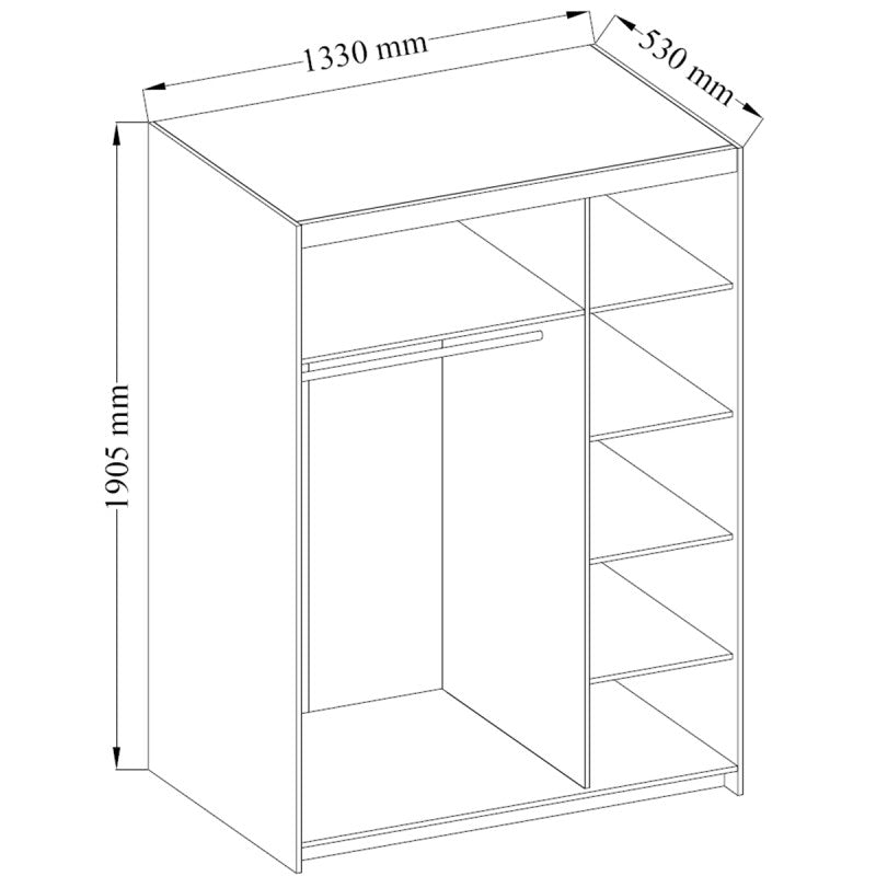 LE Elena 3D DL03 Wardrobe in White