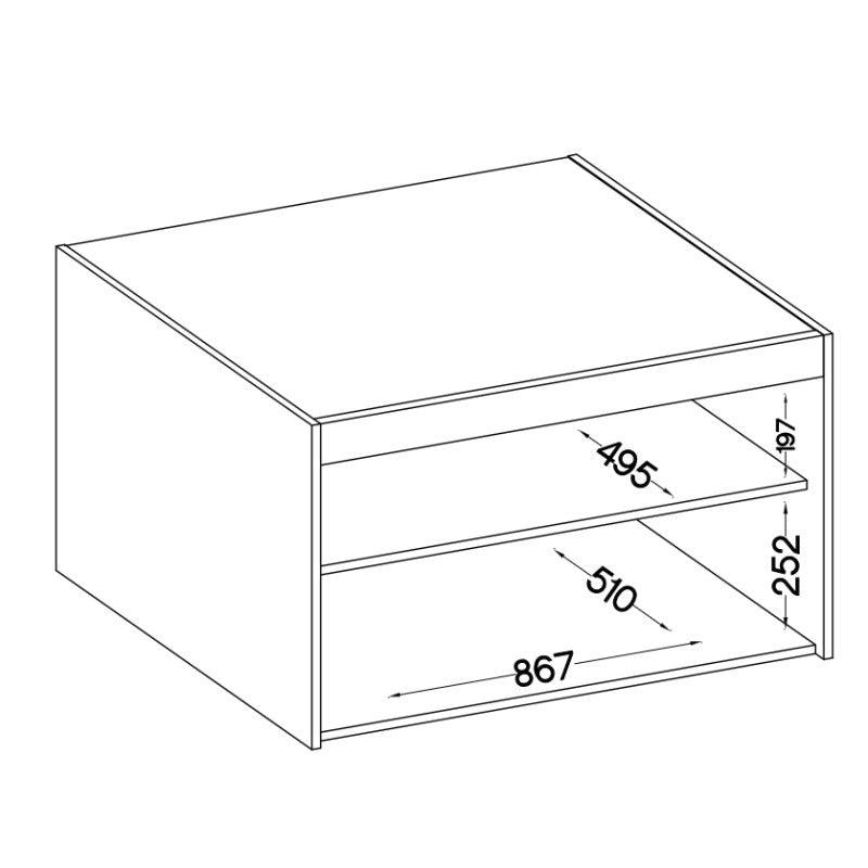 LE Elena 2D NAELDL02 Oberschrank in Weiß