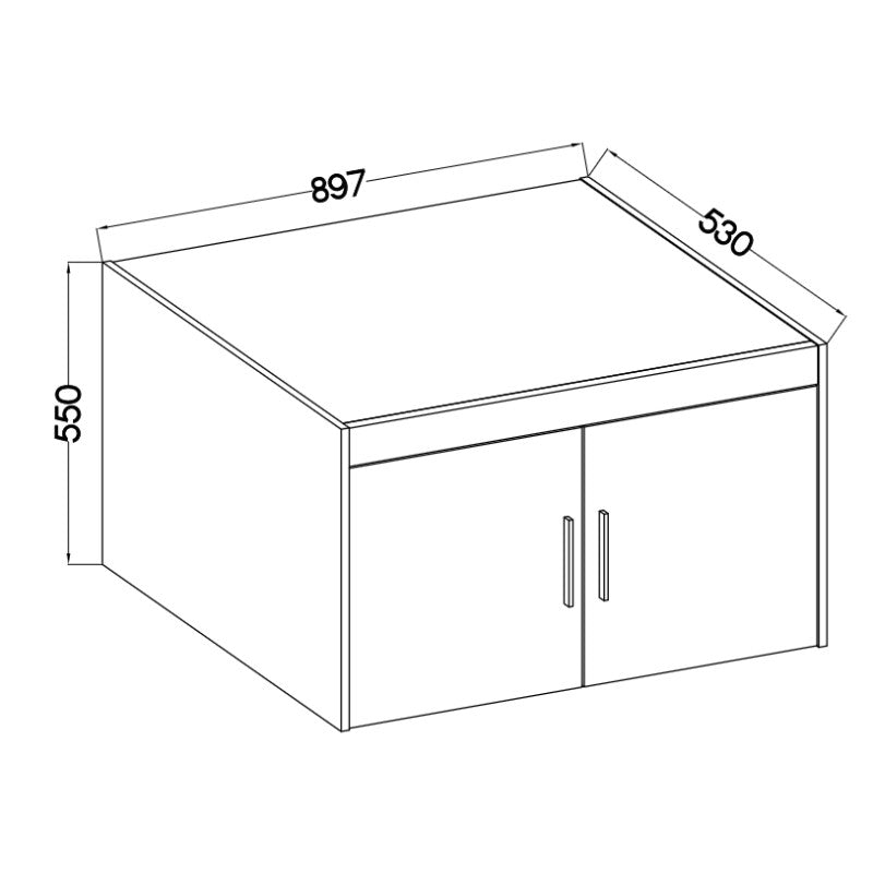 LE Elena 2D NAELDL02 Oberschrank in Weiß