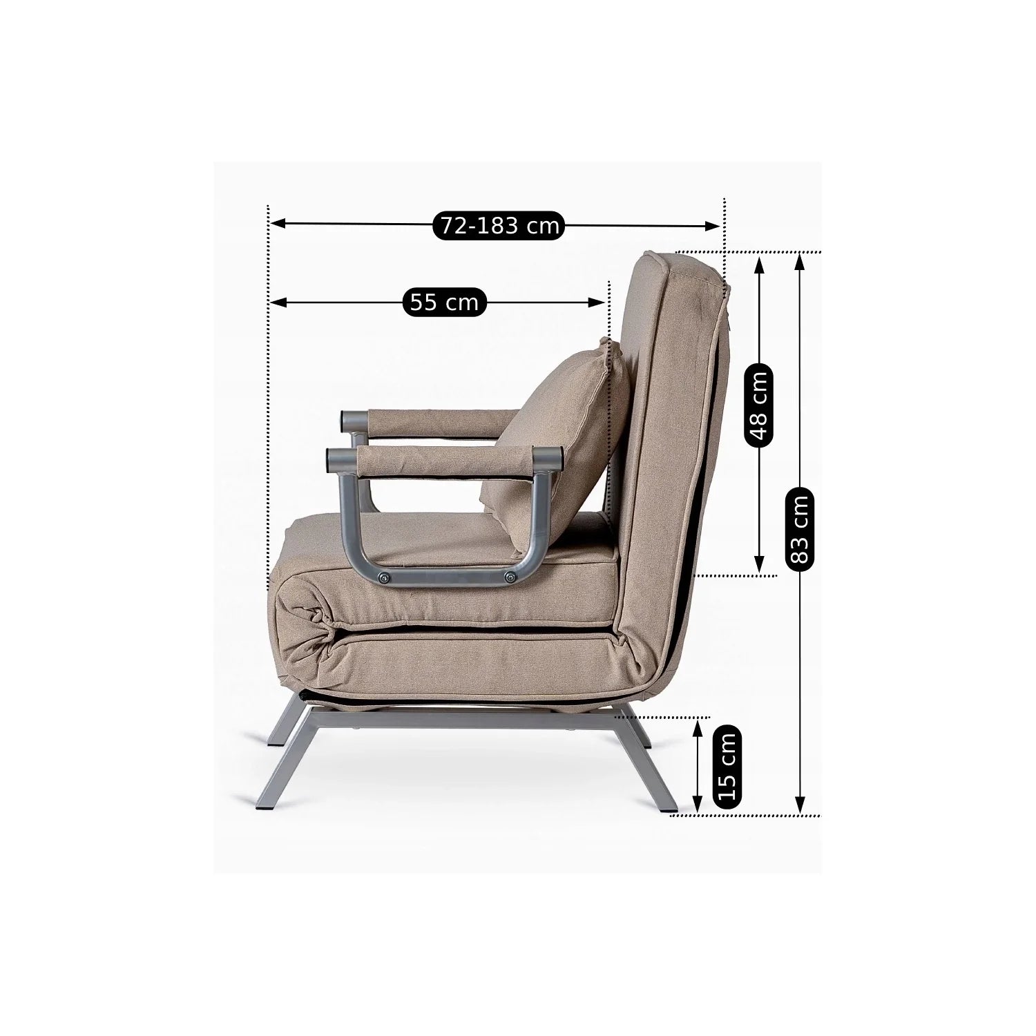 Elite BART Beige Sesselbett