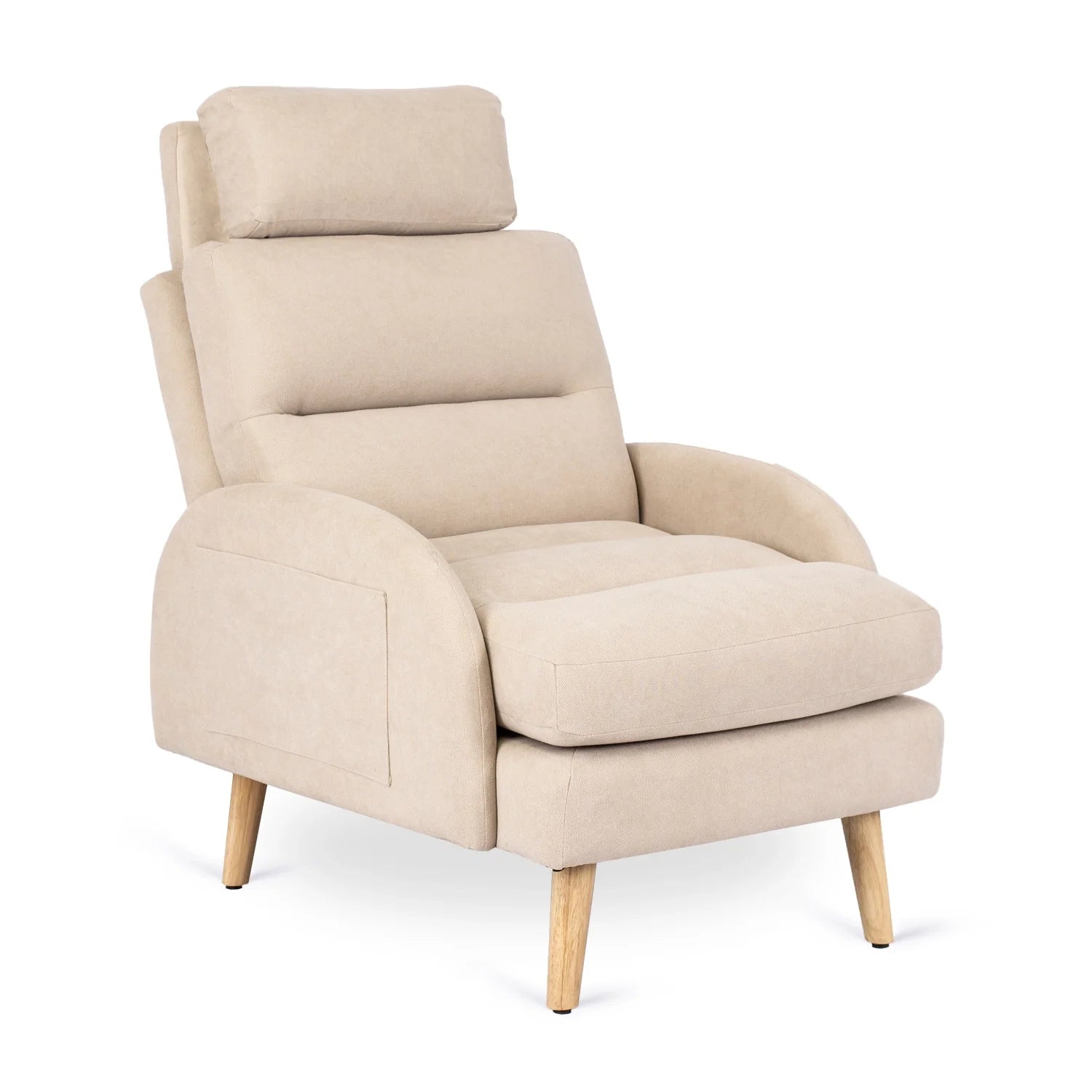 Elite HENRY Beige Relaxsessel mit Fußstütze