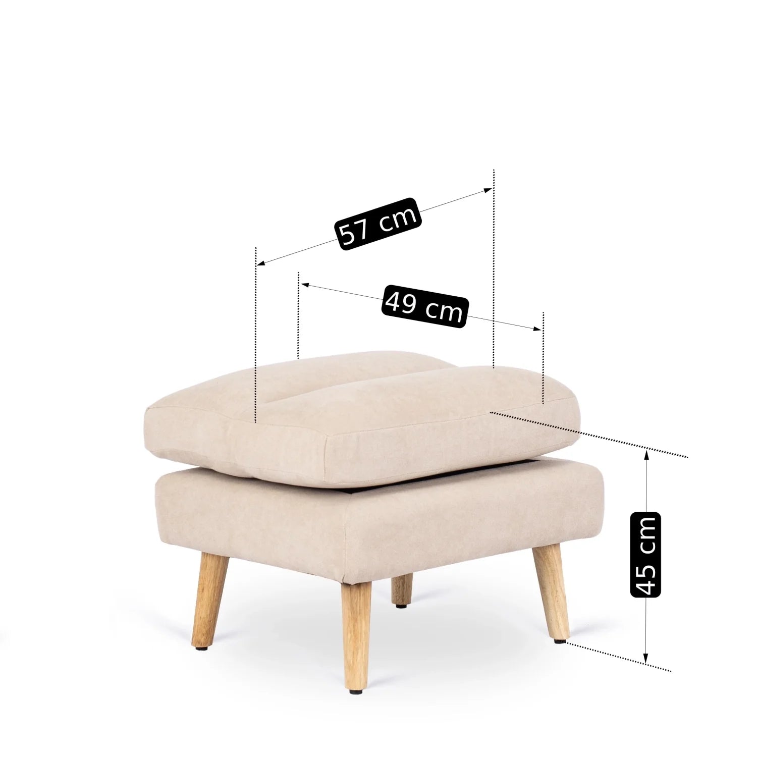 Elite HENRY Beige Relaxsessel mit Fußstütze