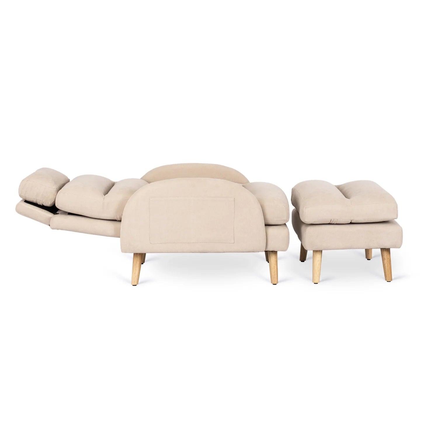 Elite HENRY Beige Relaxsessel mit Fußstütze