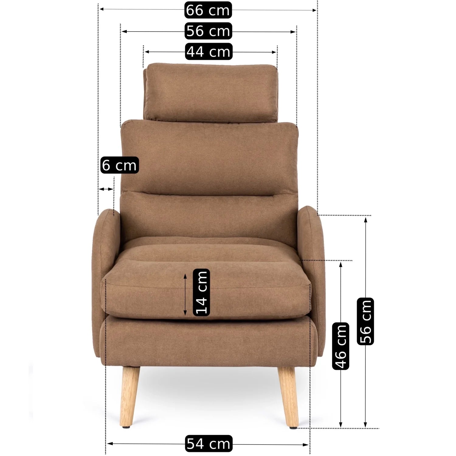 Elite HENRY Brown Recliner Armchair with Footrest