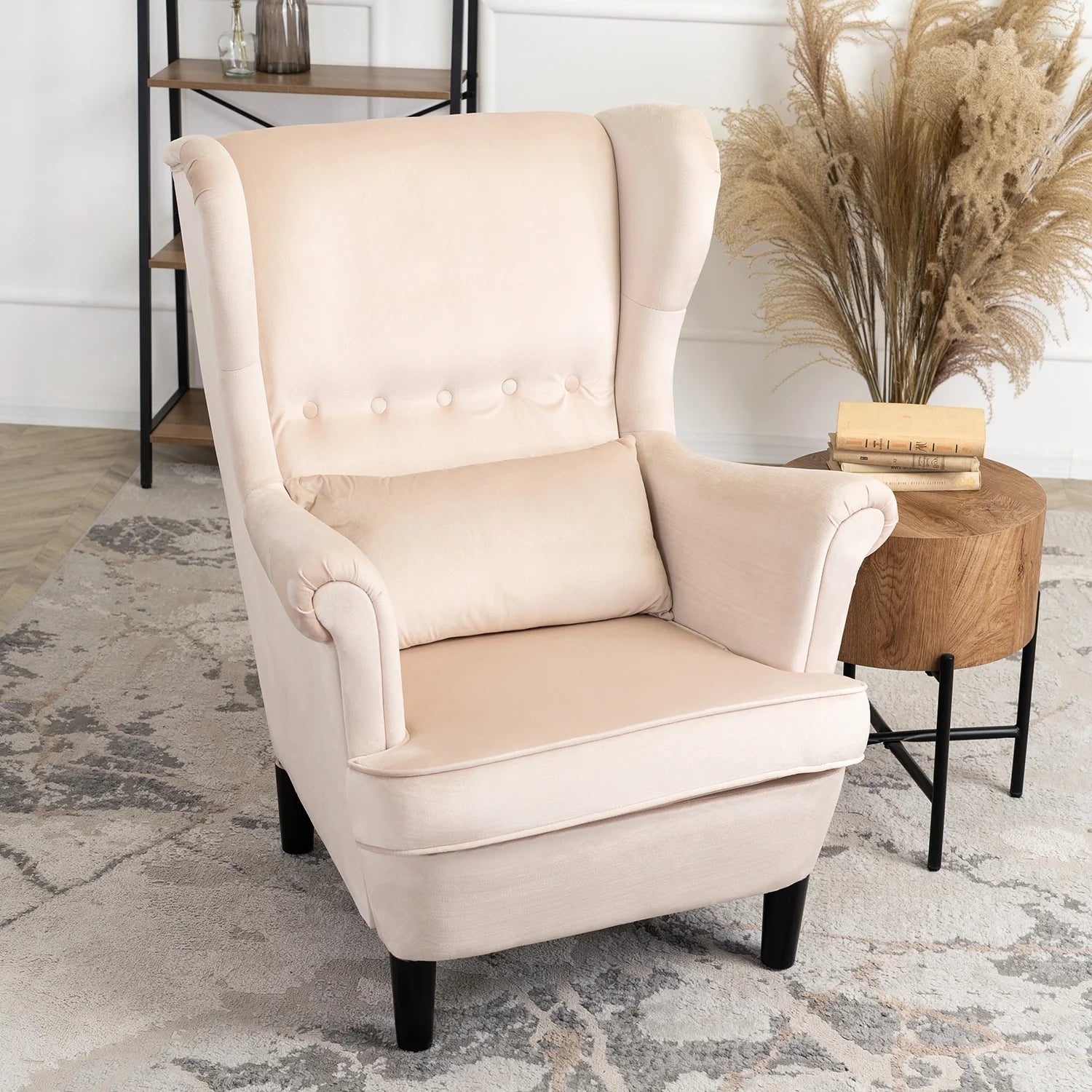 Elite KLARIS 2 Beige Velvet Armchair