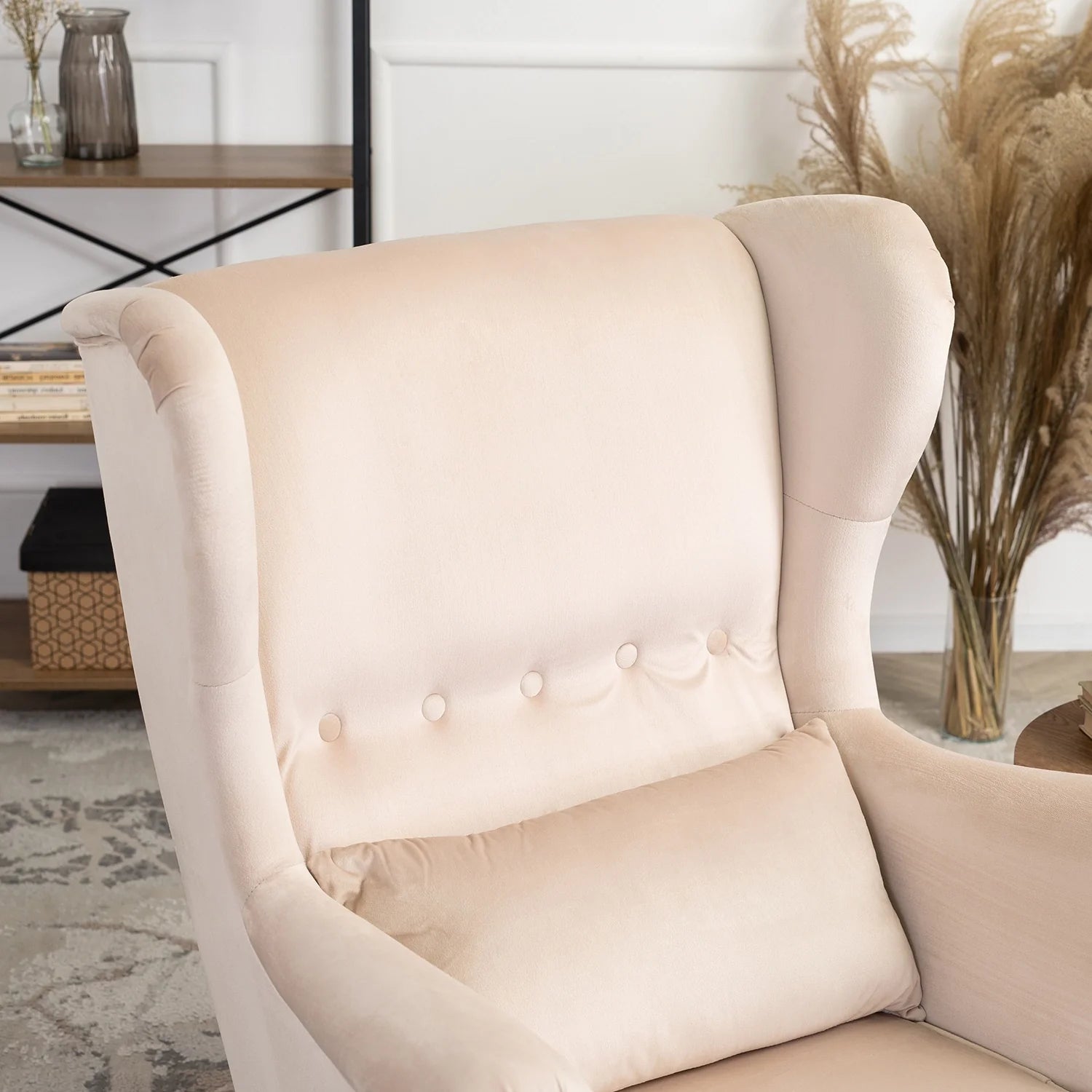 Elite KLARIS 2 Beige Velvet Armchair