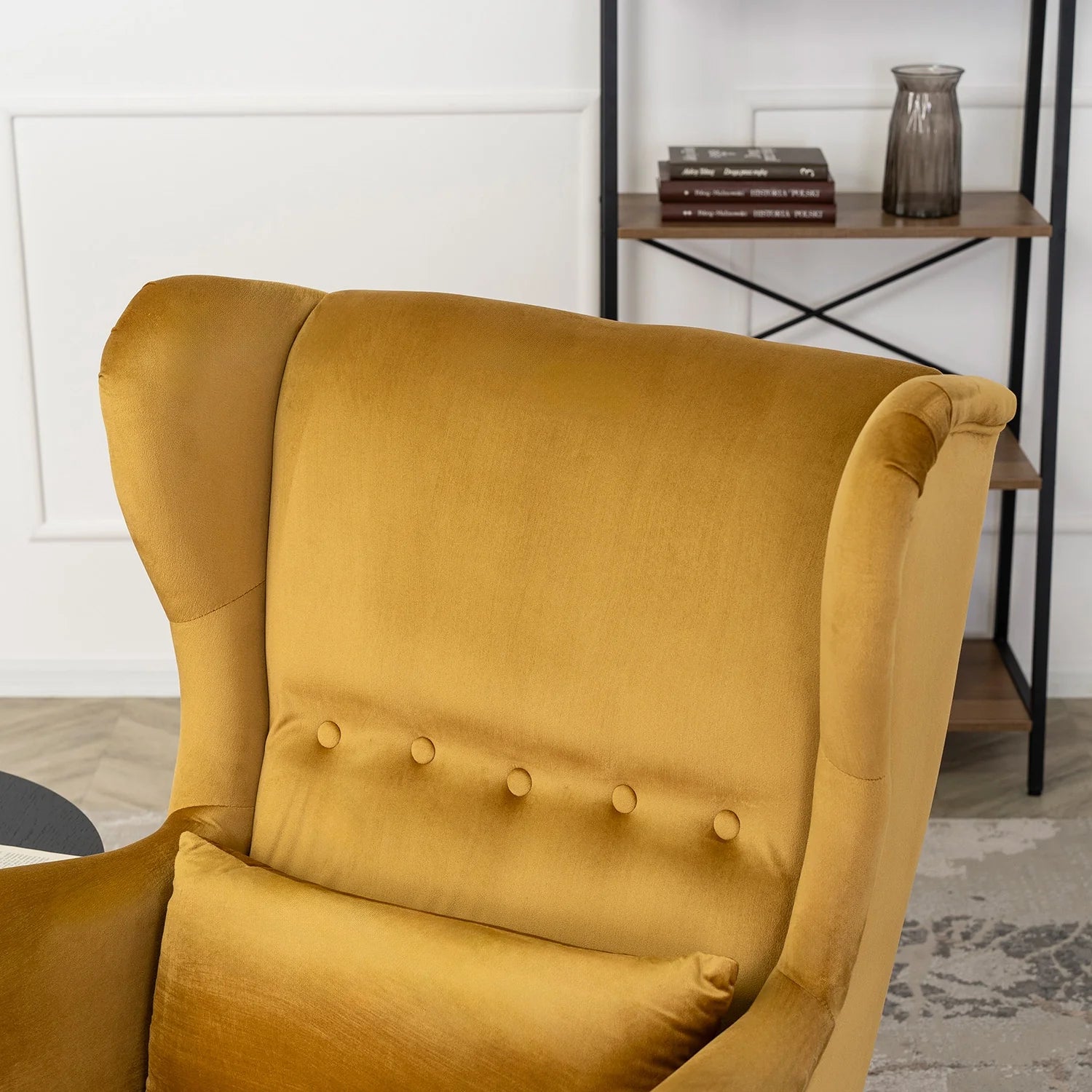 Elite KLARIS 2 Mustard Velvet Armchair