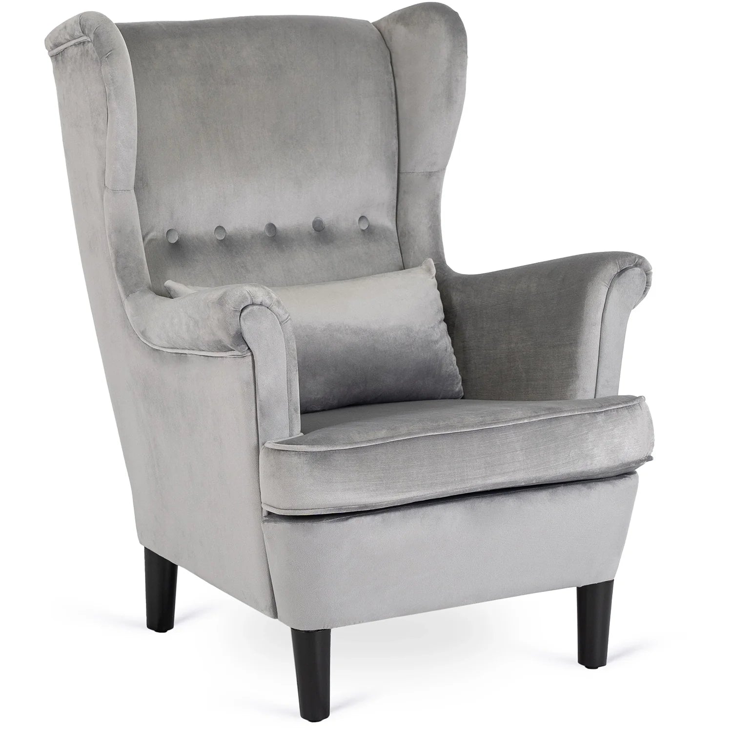 Elite KLARIS 2 Grey Velvet Armchair