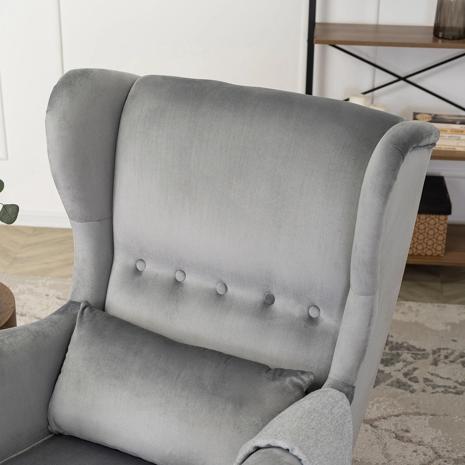 Elite KLARIS 2 Grey Velvet Armchair