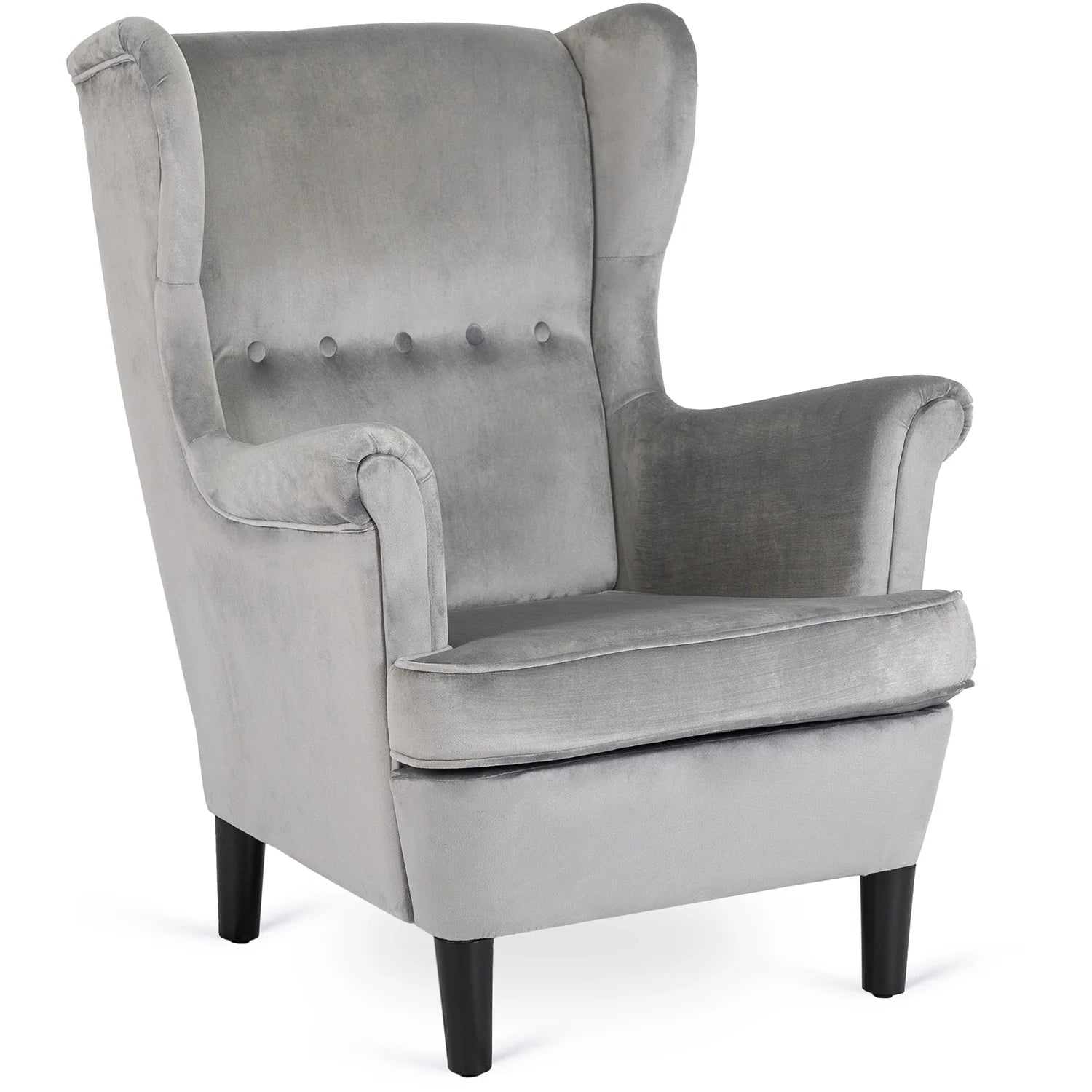 Elite KLARIS 2 Grey Velvet Armchair