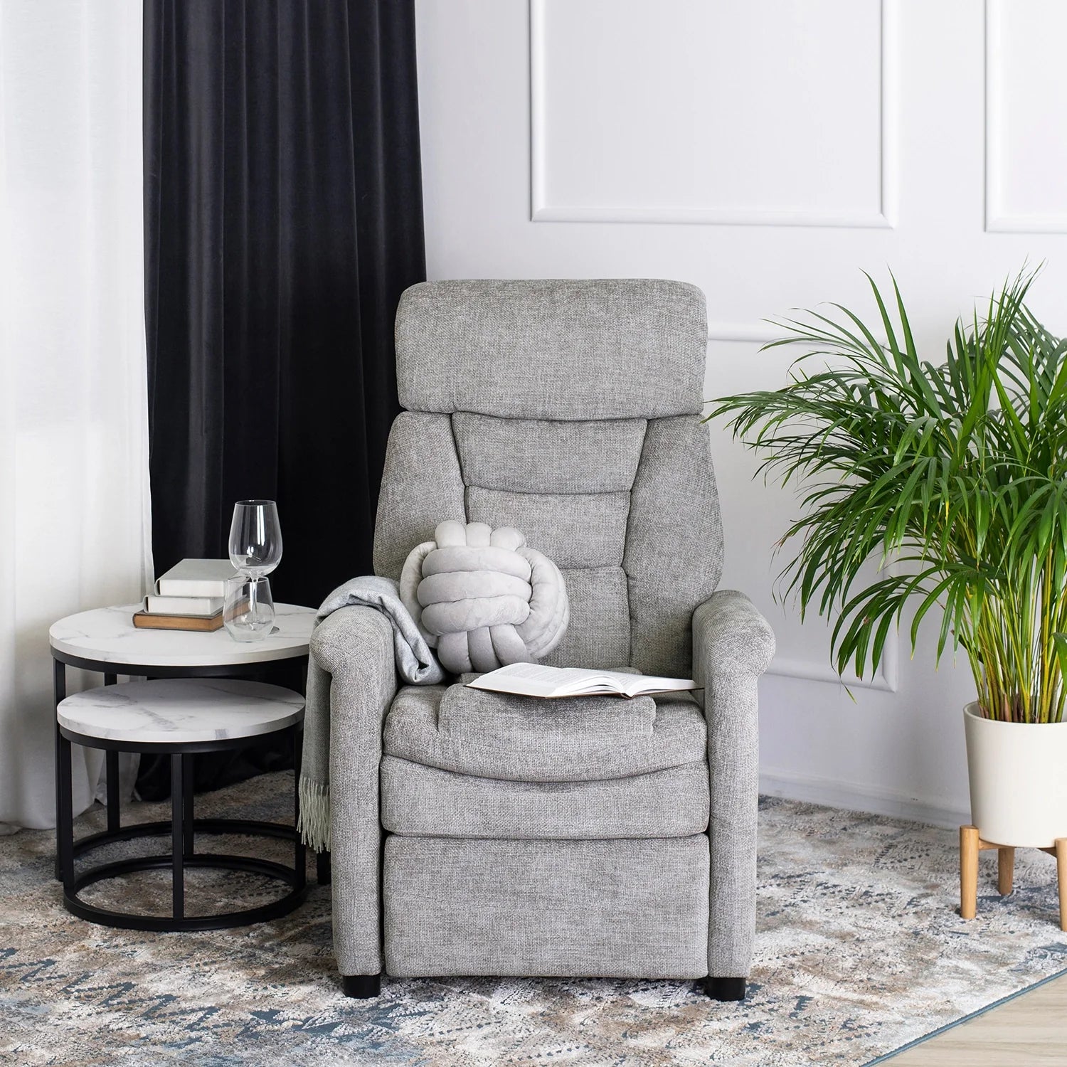 Elite NORDI Recliner Armchair – Grey