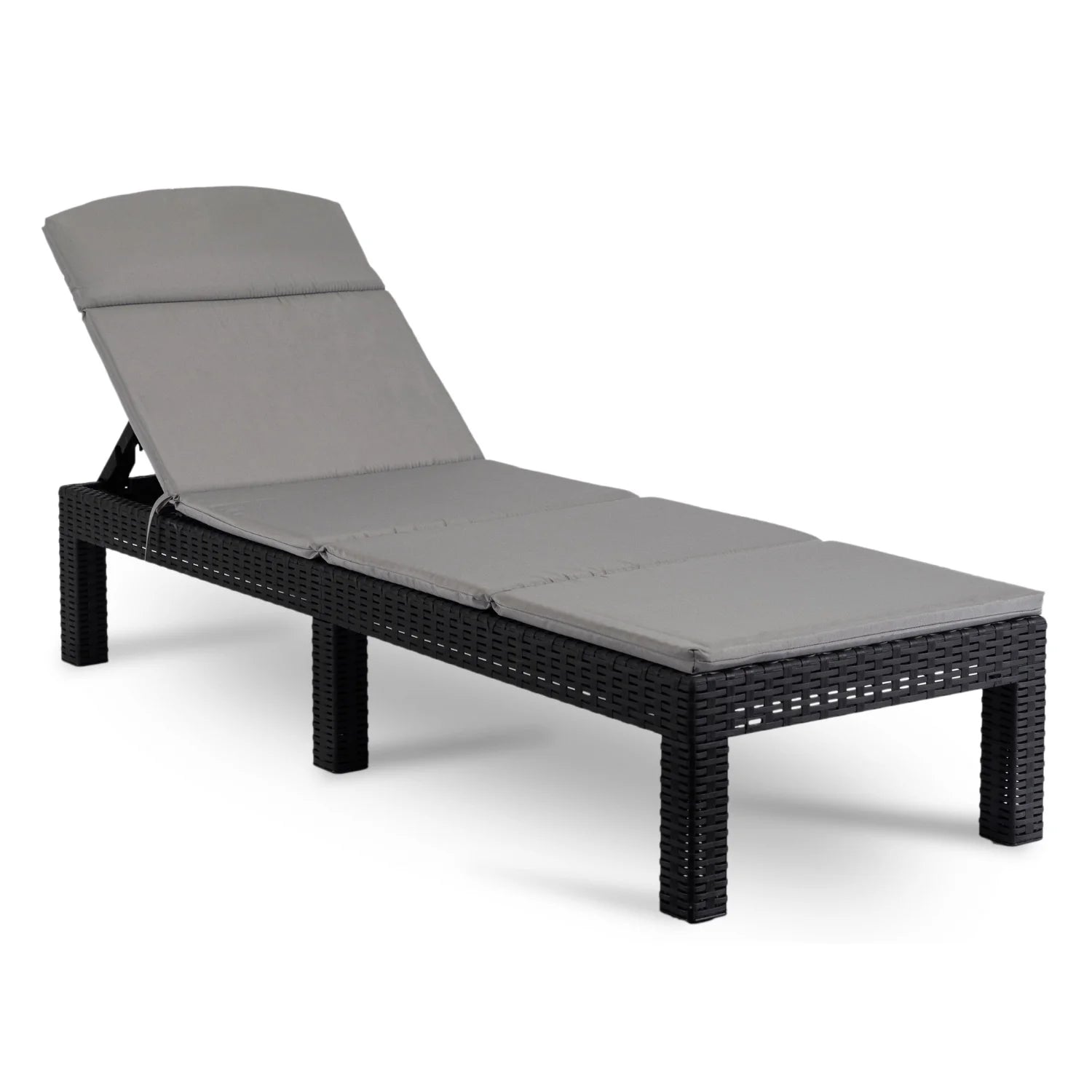 Elite LUIZJANA Outdoor-Liegestuhl – Schwarzes Technorattan