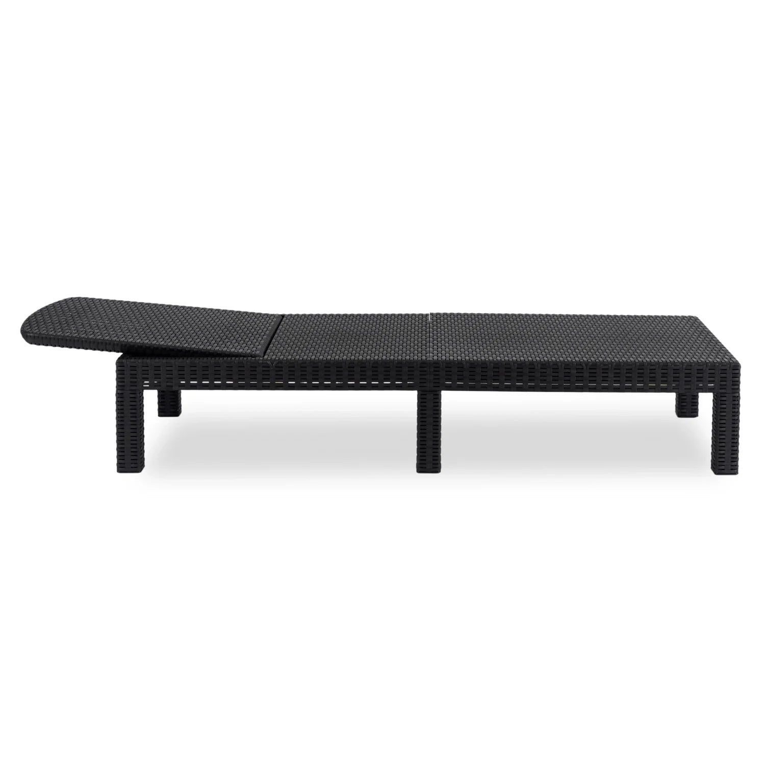 Elite LUIZJANA Outdoor-Liegestuhl – Schwarzes Technorattan