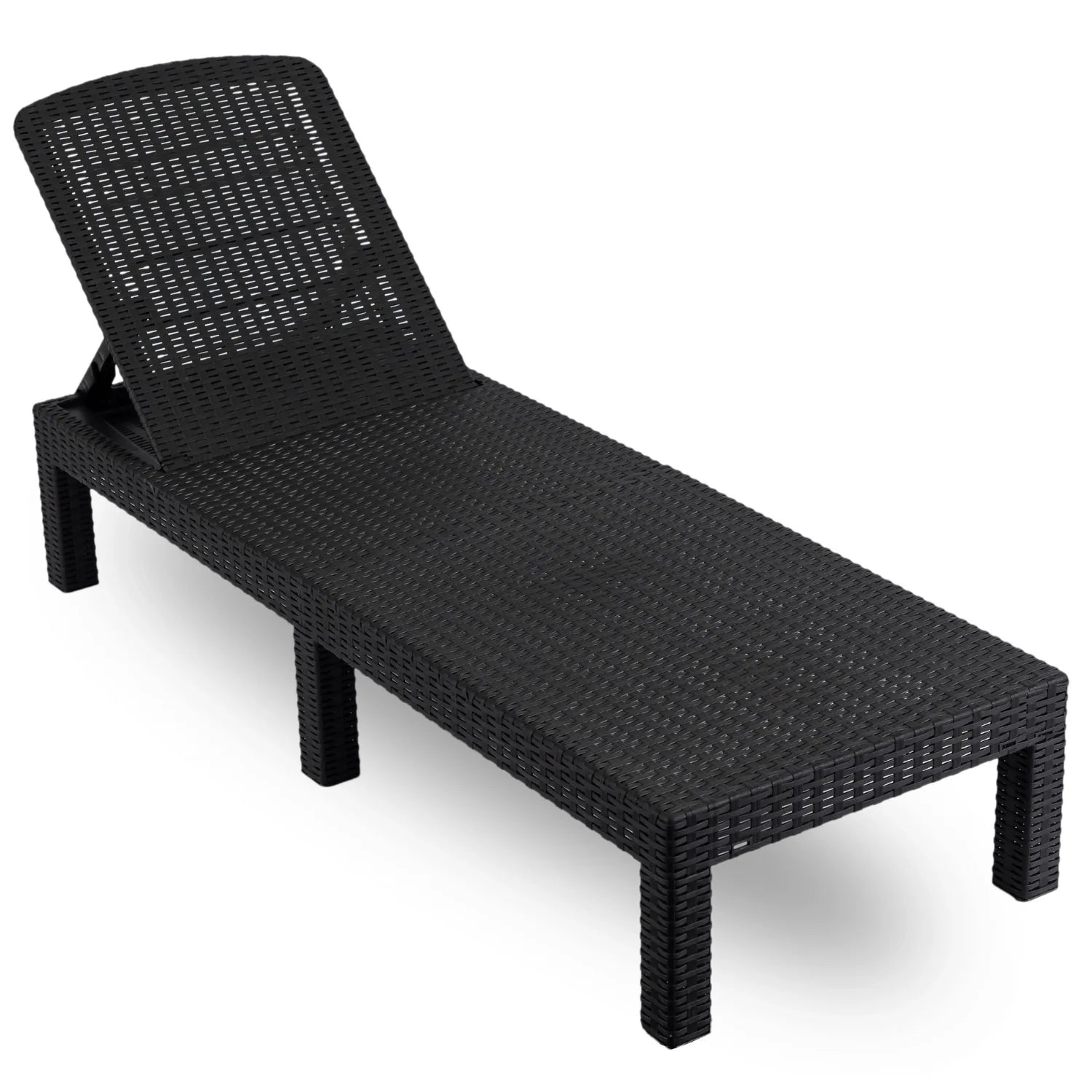Elite LUIZJANA Outdoor-Liegestuhl – Schwarzes Technorattan